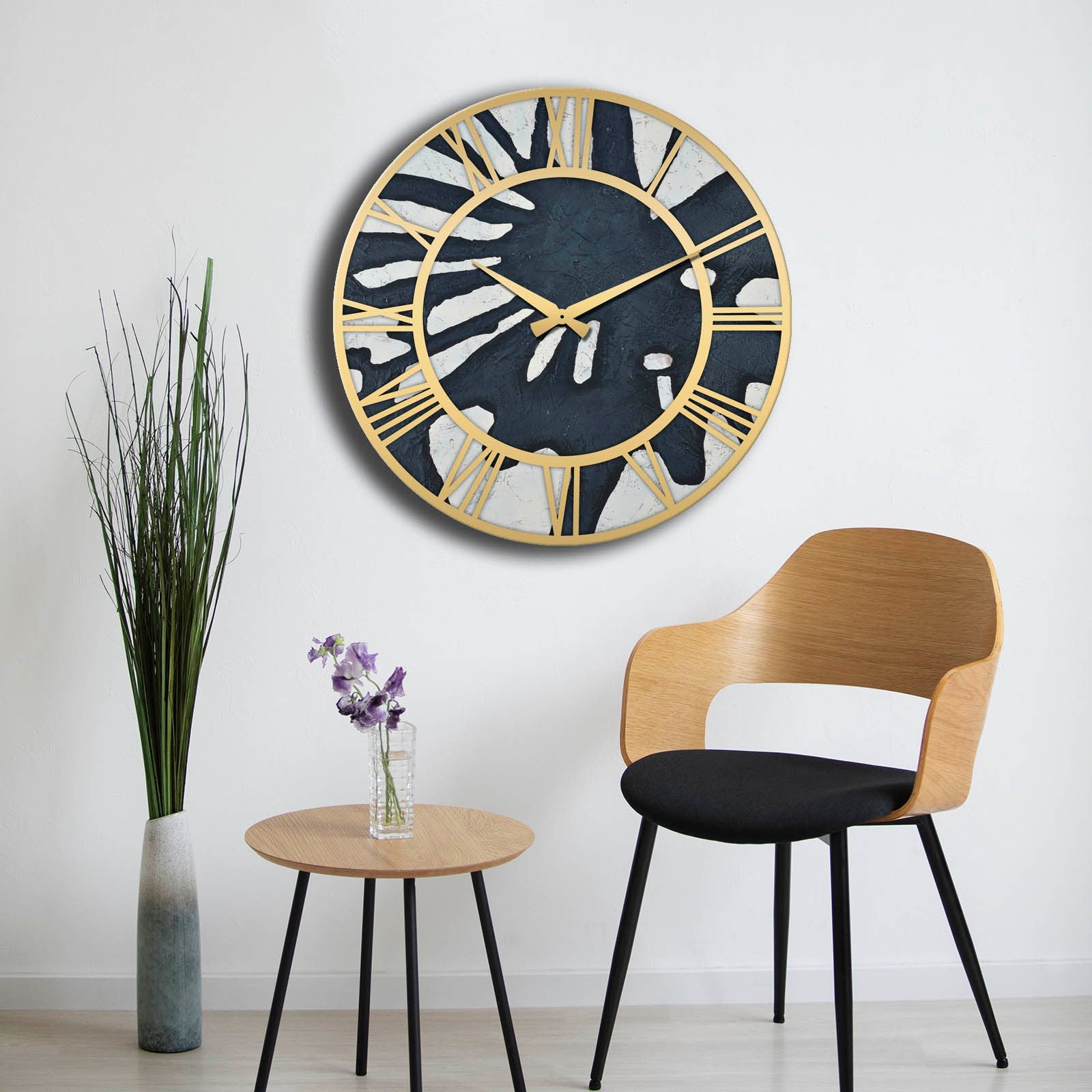 Relógio Decorativo MDF Multicolor 50cm - Design Moderno Premium