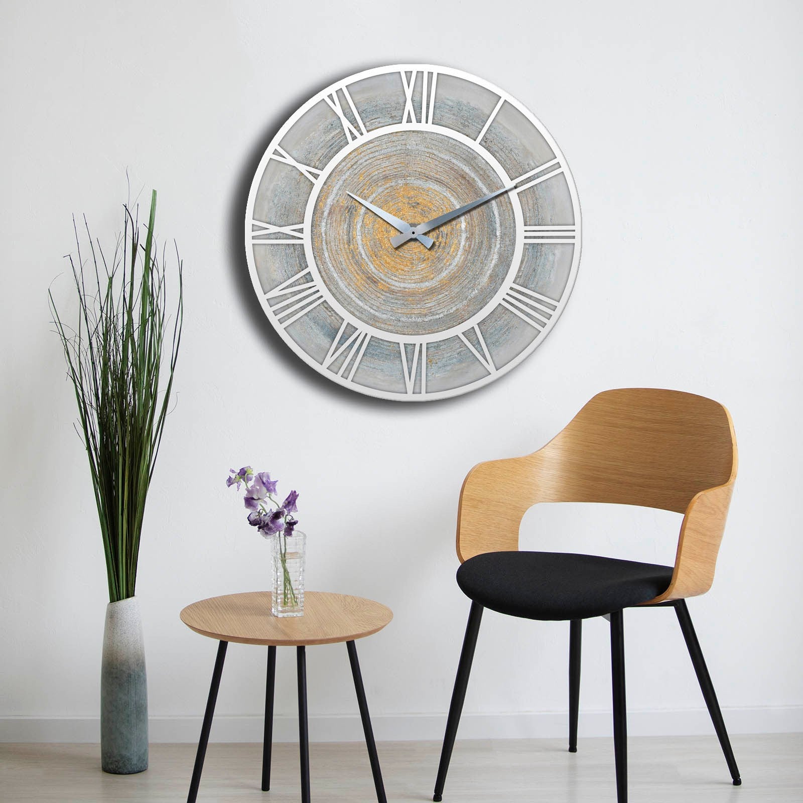 Relógio Decorativo MDF Multicolor Premium - 50cm Diâmetro