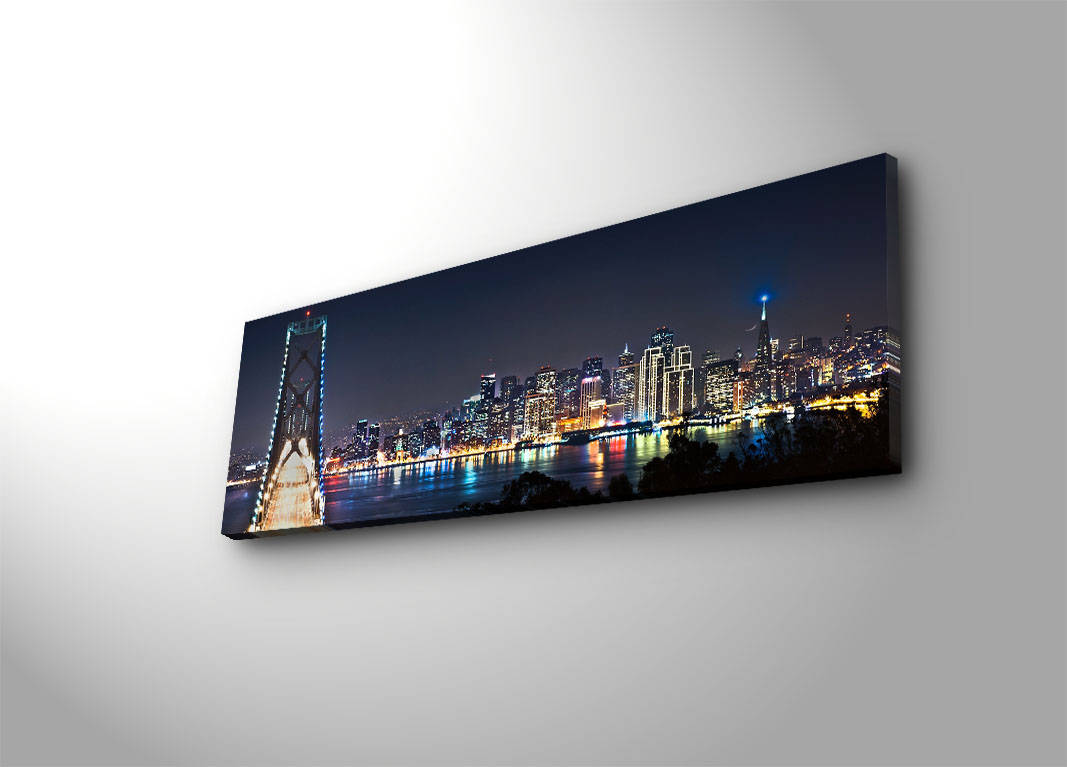 Pintura em tela decorativa com iluminação LED, 30 x 90 cm, 100% camurça, moldura de madeira (3 cm), alimentada por bateria com interruptor liga/desliga | Perfeito para decoração de casa