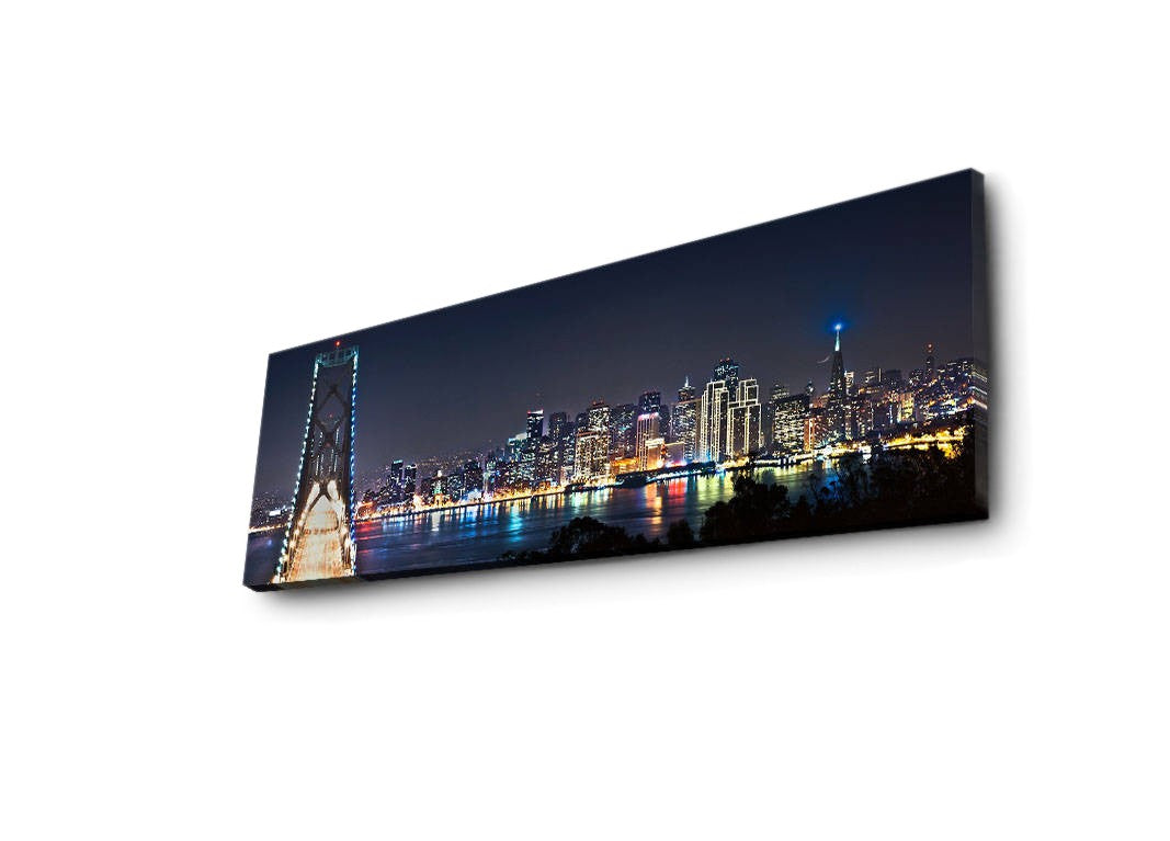 Pintura em tela decorativa com iluminação LED, 30 x 90 cm, 100% camurça, moldura de madeira (3 cm), alimentada por bateria com interruptor liga/desliga | Perfeito para decoração de casa