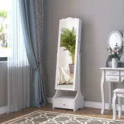 Joalheiro com Espelho – 45x36x150 cm – Branco – MDF