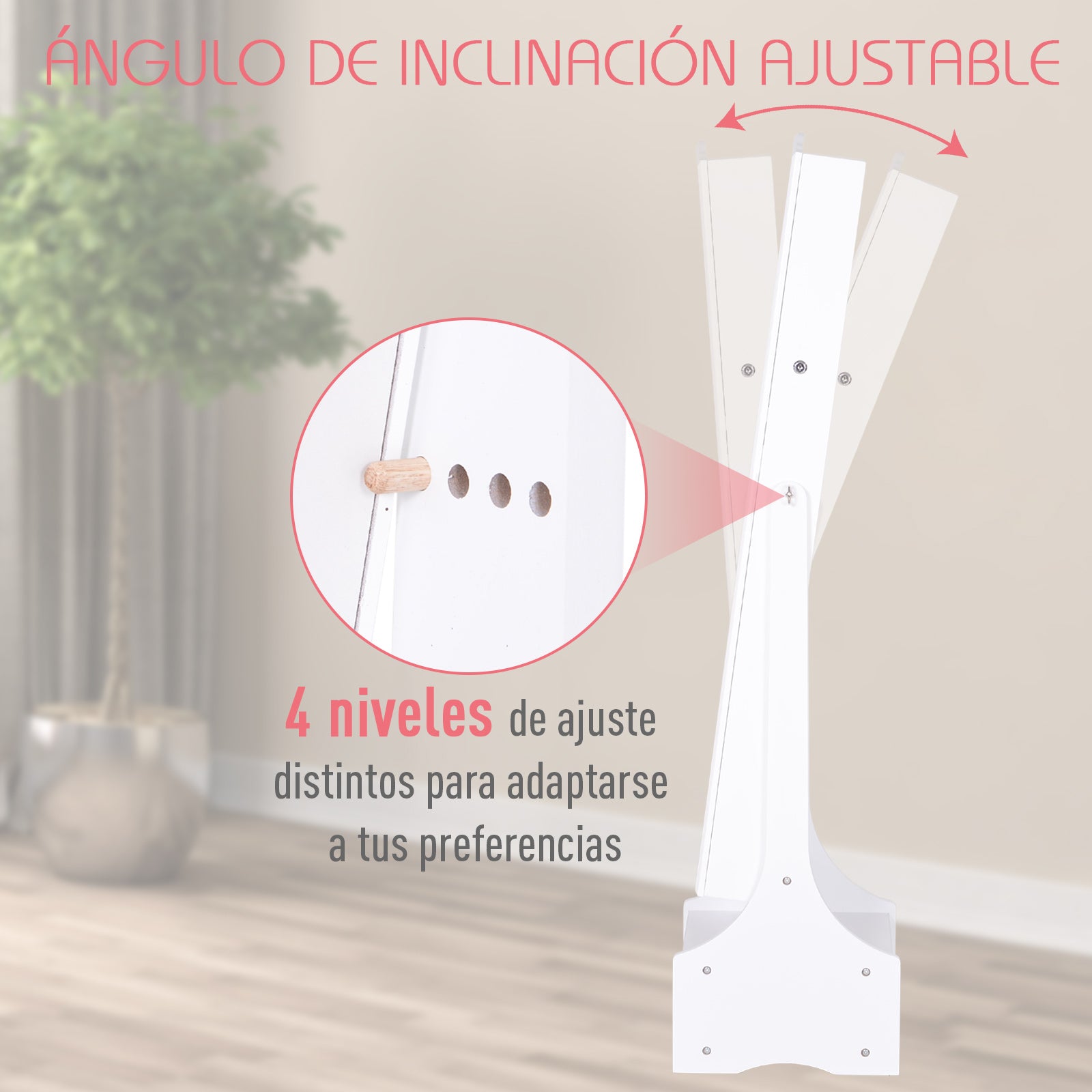Joalheiro com Espelho – 45x36x150 cm – Branco – MDF