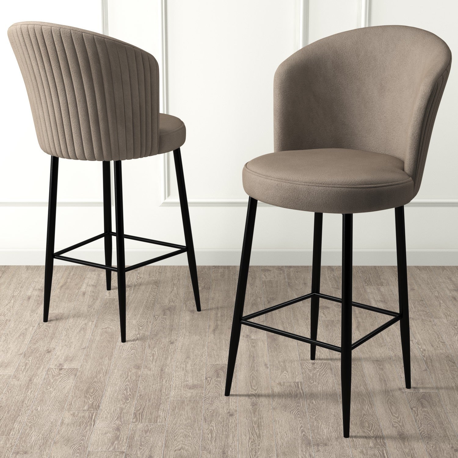 Conjunto de bancos de bar – 46 cm largura – 107 cm altura – Metal