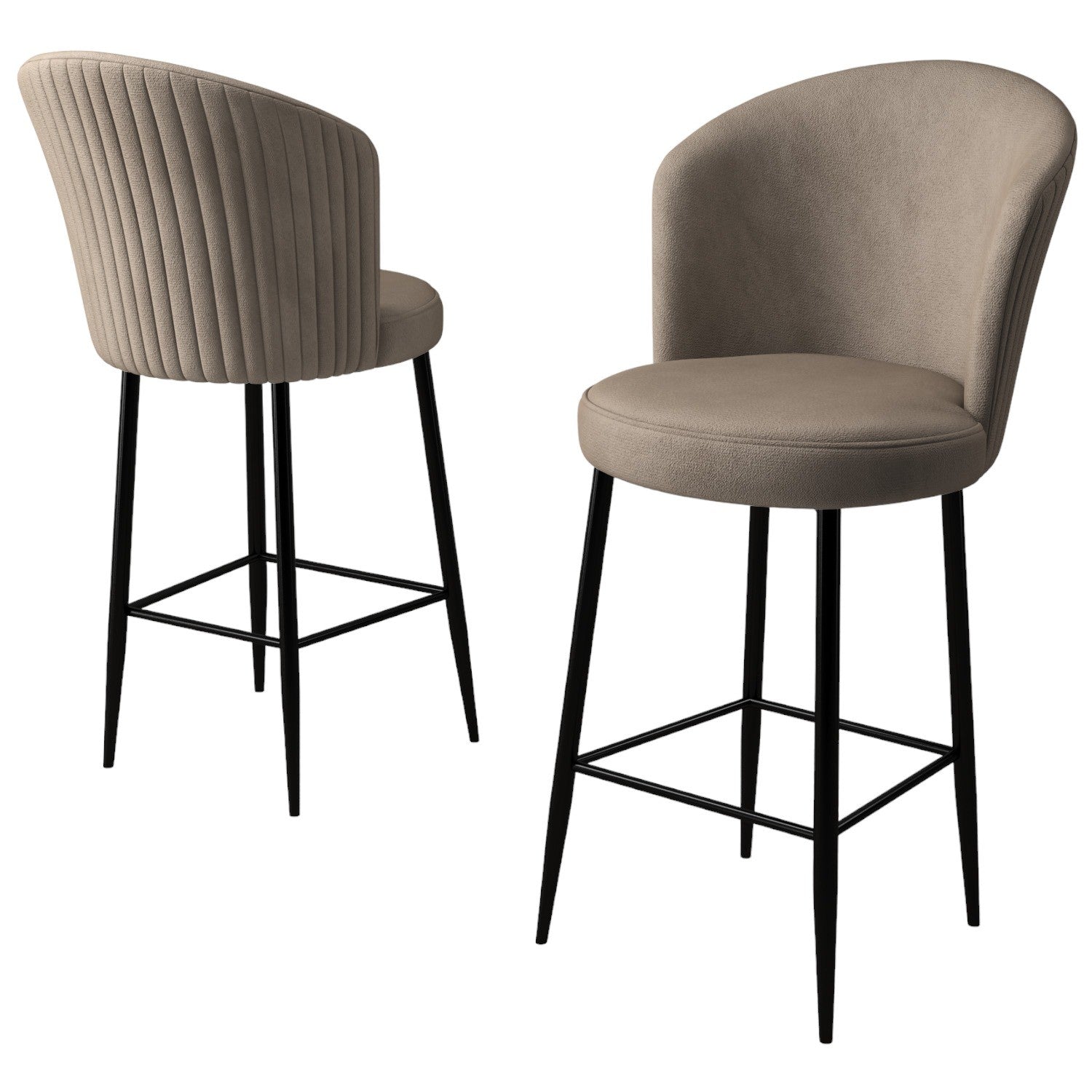 Conjunto de bancos de bar (2 peças)-Alte-Cappuccino
Preto