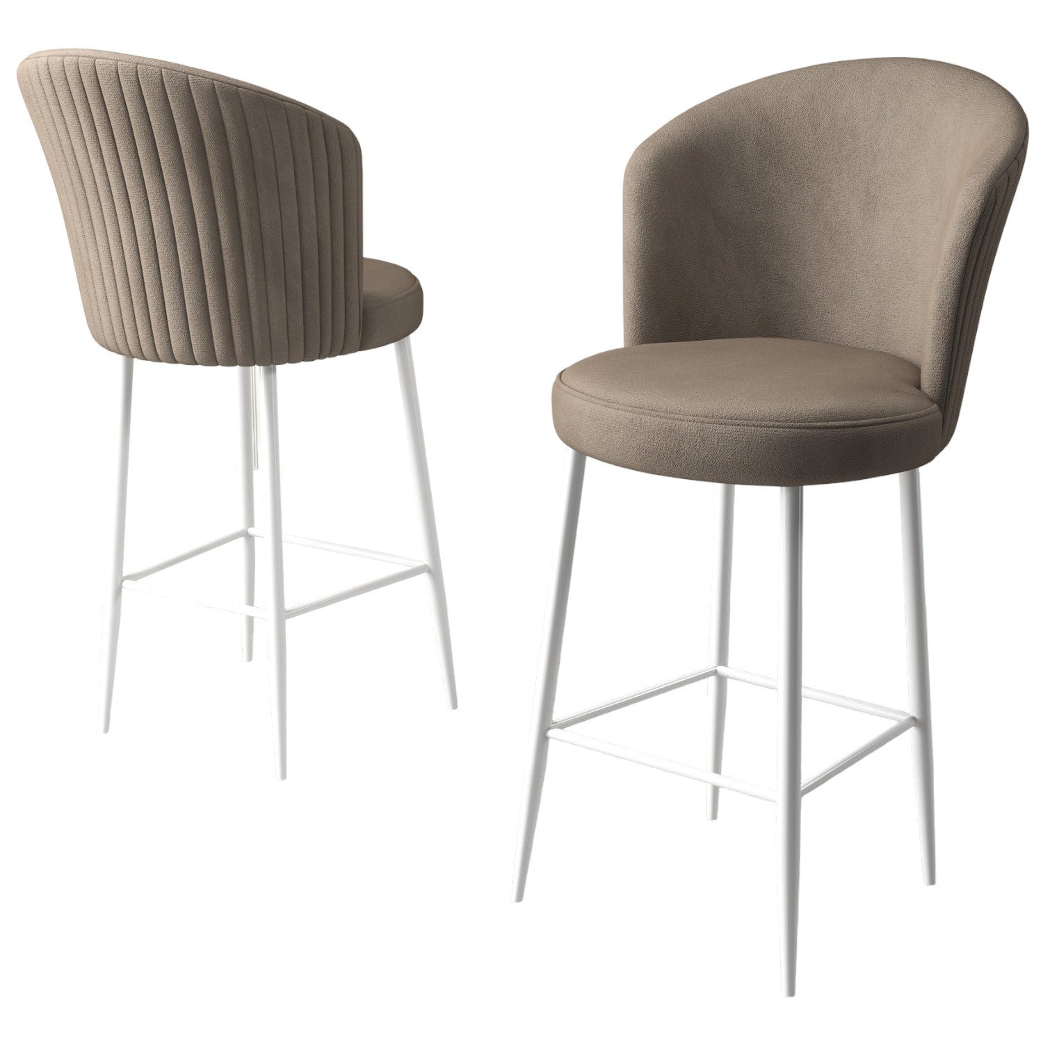 Conjunto de bancos de bar (4 peças)-Alte-Cappuccino
Branco