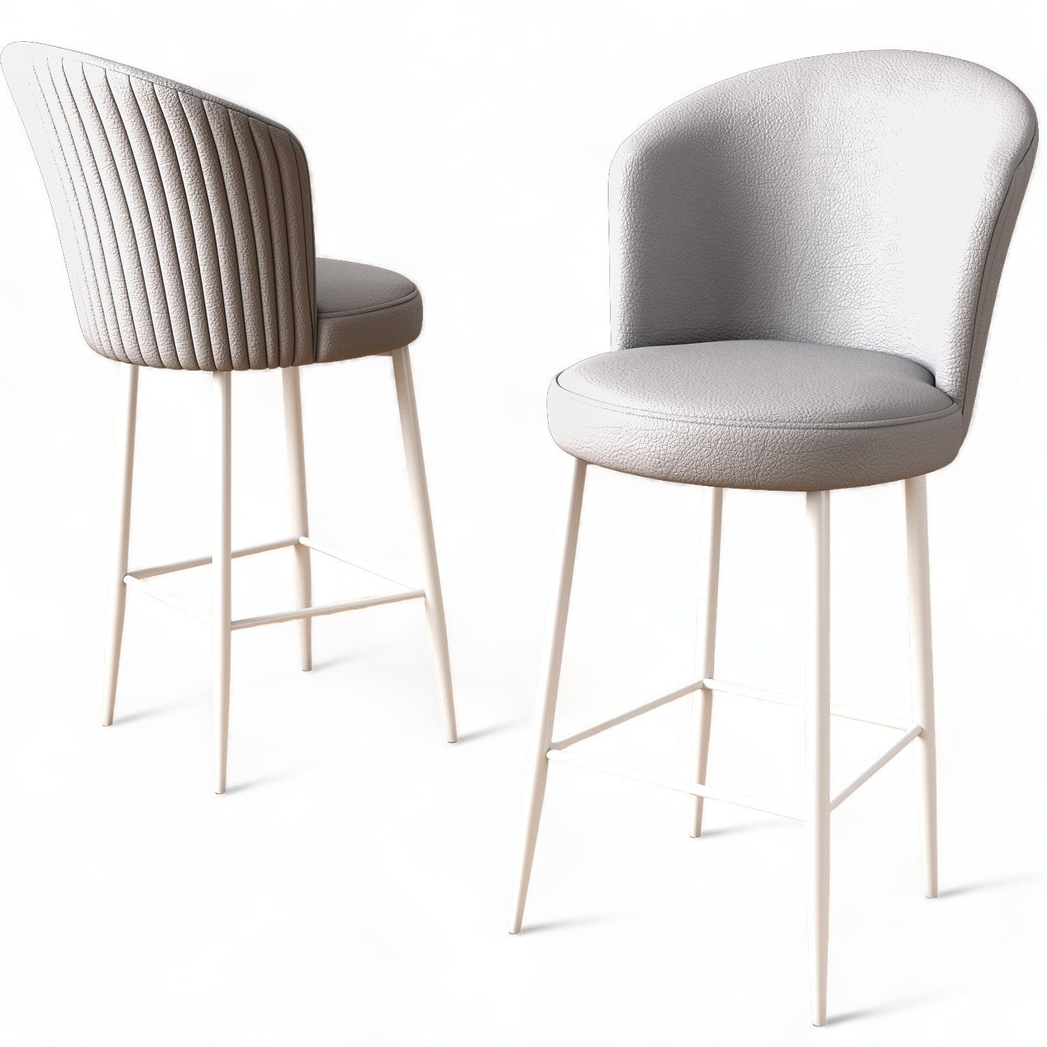 Conjunto de bancos de bar (2 peças)-Uras-Cinza
Branco