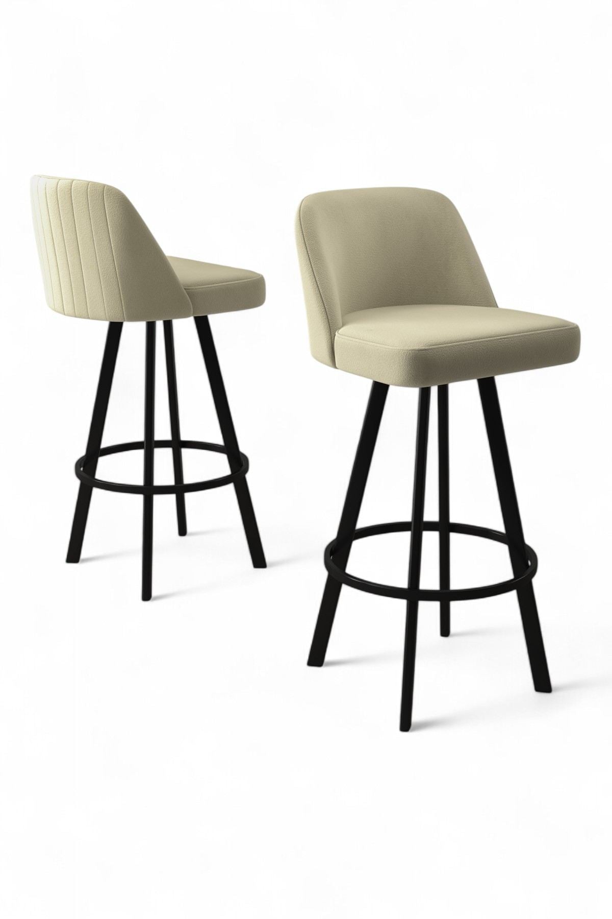 Conjunto de bancos de bar (6 peças)-Atex-Creme
Preto