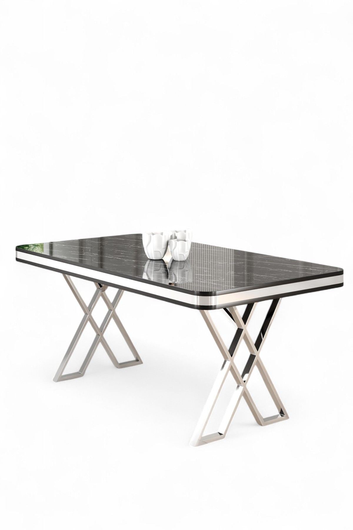 Mesa de jantar-Vals-Mármore Preto
Cromado