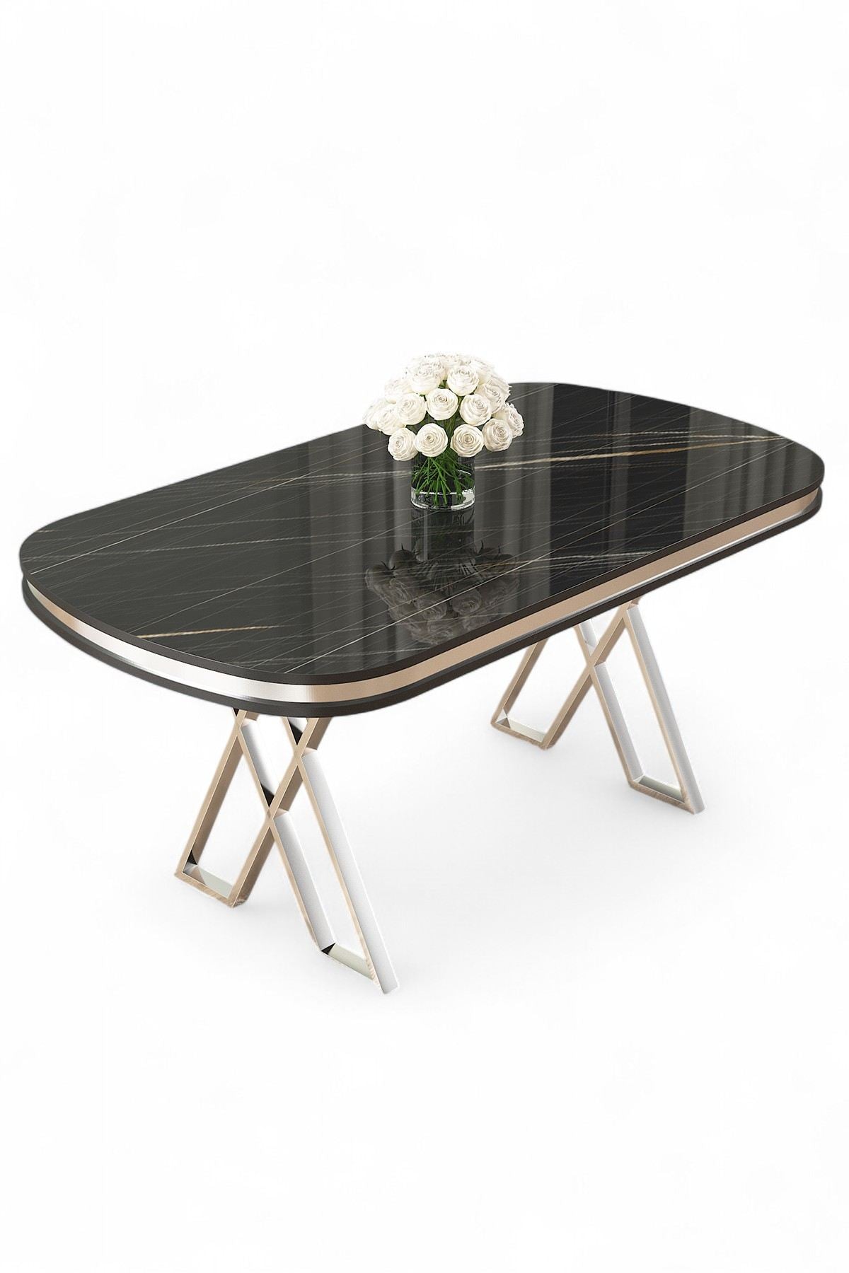 Mesa de jantar-Zae-Mármore Preto
Cromado