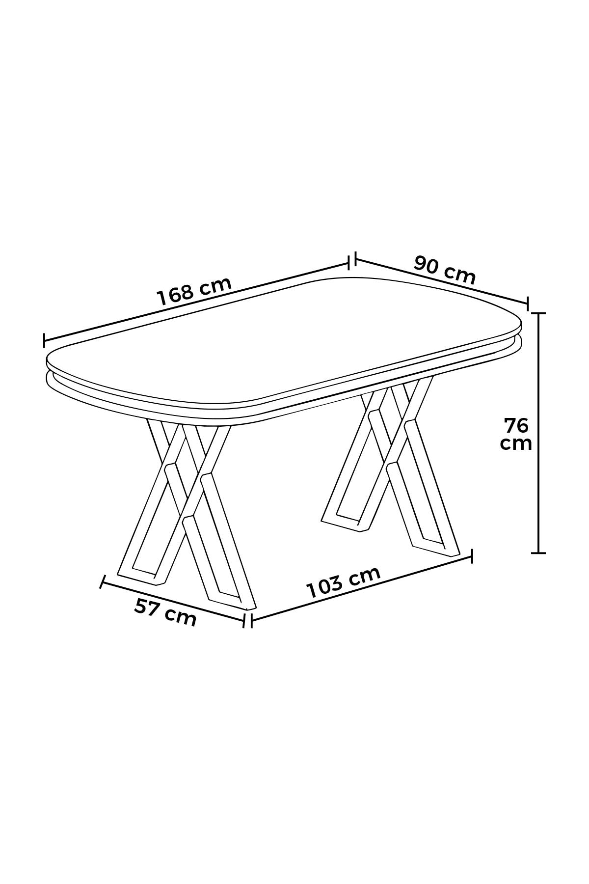 Mesa de jantar-Zae-Mármore Branco
Cromado
