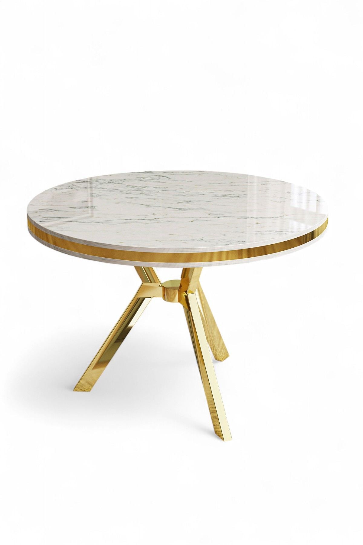 Mesa de jantar-Mos-Mármore Branco
Dourado