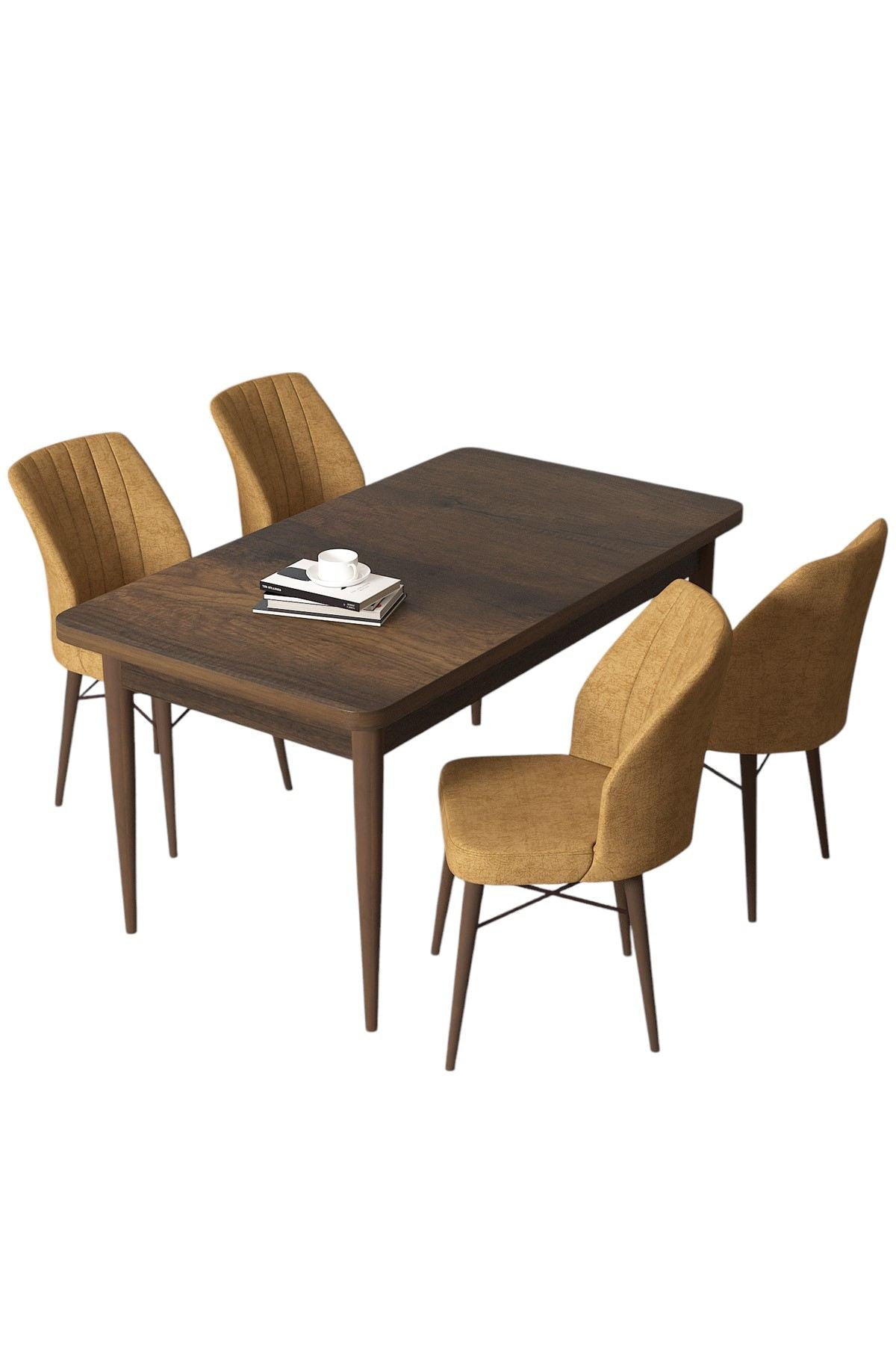 Conjunto de mesa de jantar e cadeiras (5 peças)-Arp-Barroco
Cappuccino