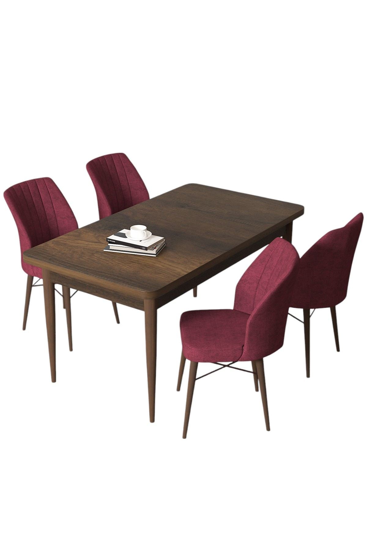 Conjunto de mesa de jantar e cadeiras (5 peças)-Arp-Barroco
Borgonha