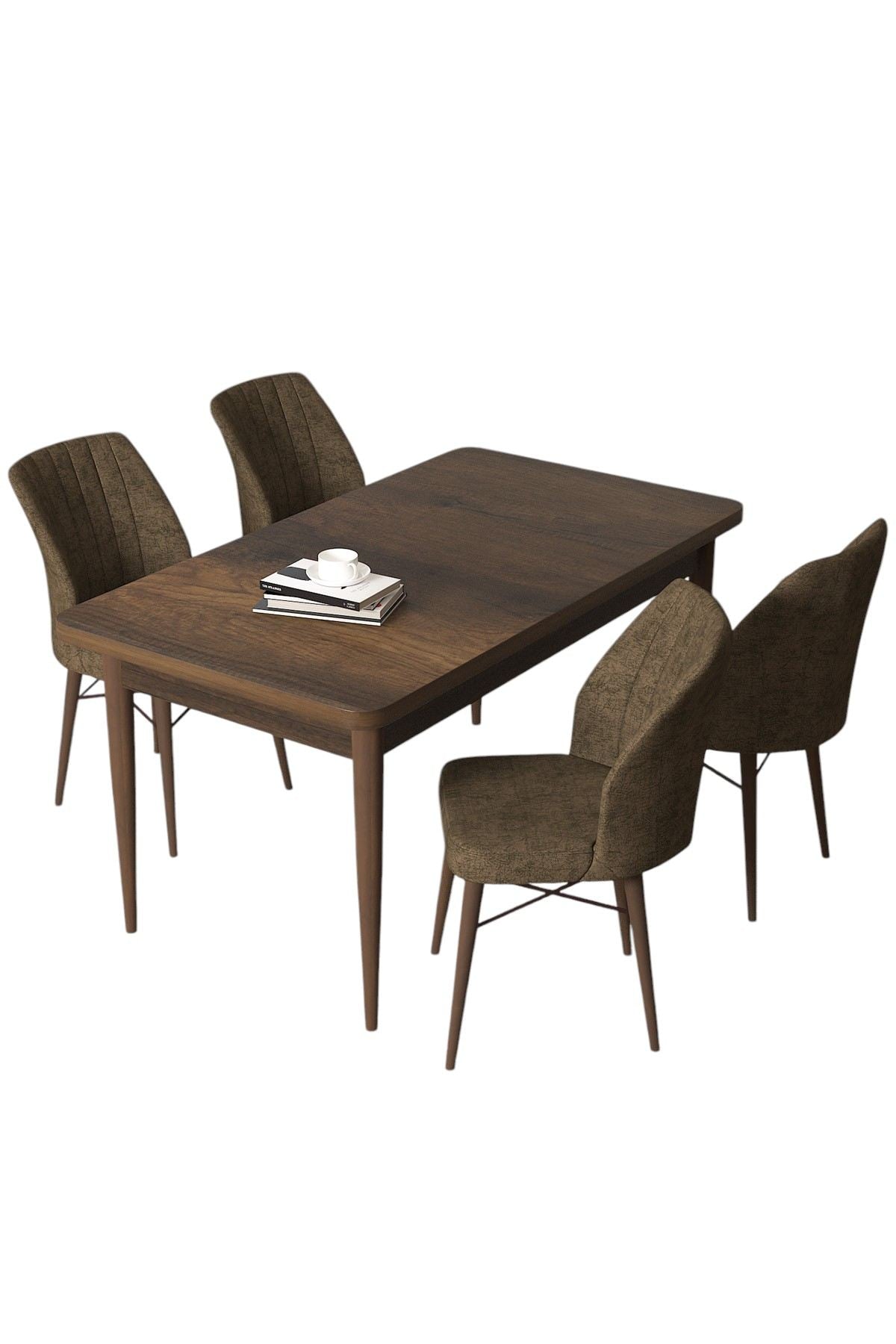 Conjunto de mesa de jantar e cadeiras (5 peças)-Arp-Barroco
Marrom