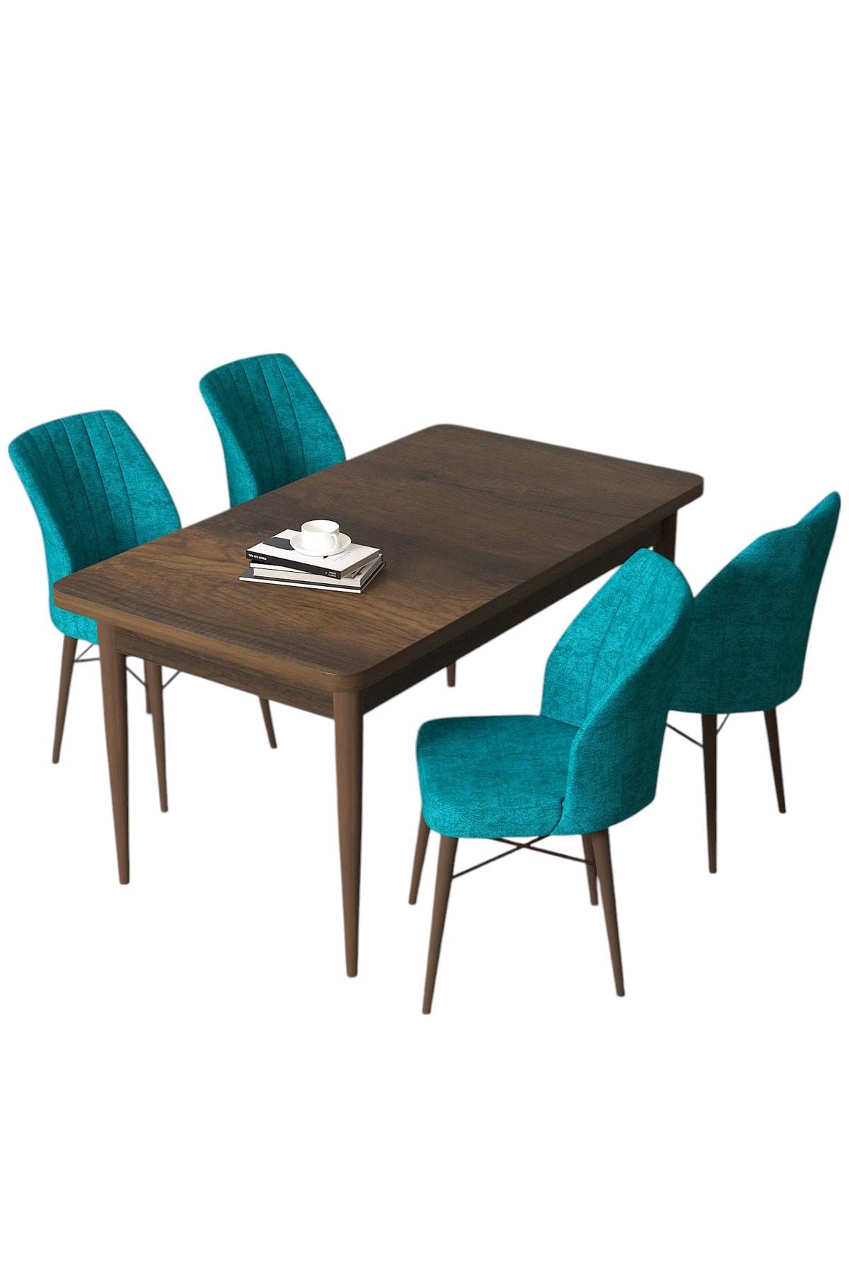 Conjunto de mesa de jantar e cadeiras (5 peças)-Arp-Barroco
Turquesa