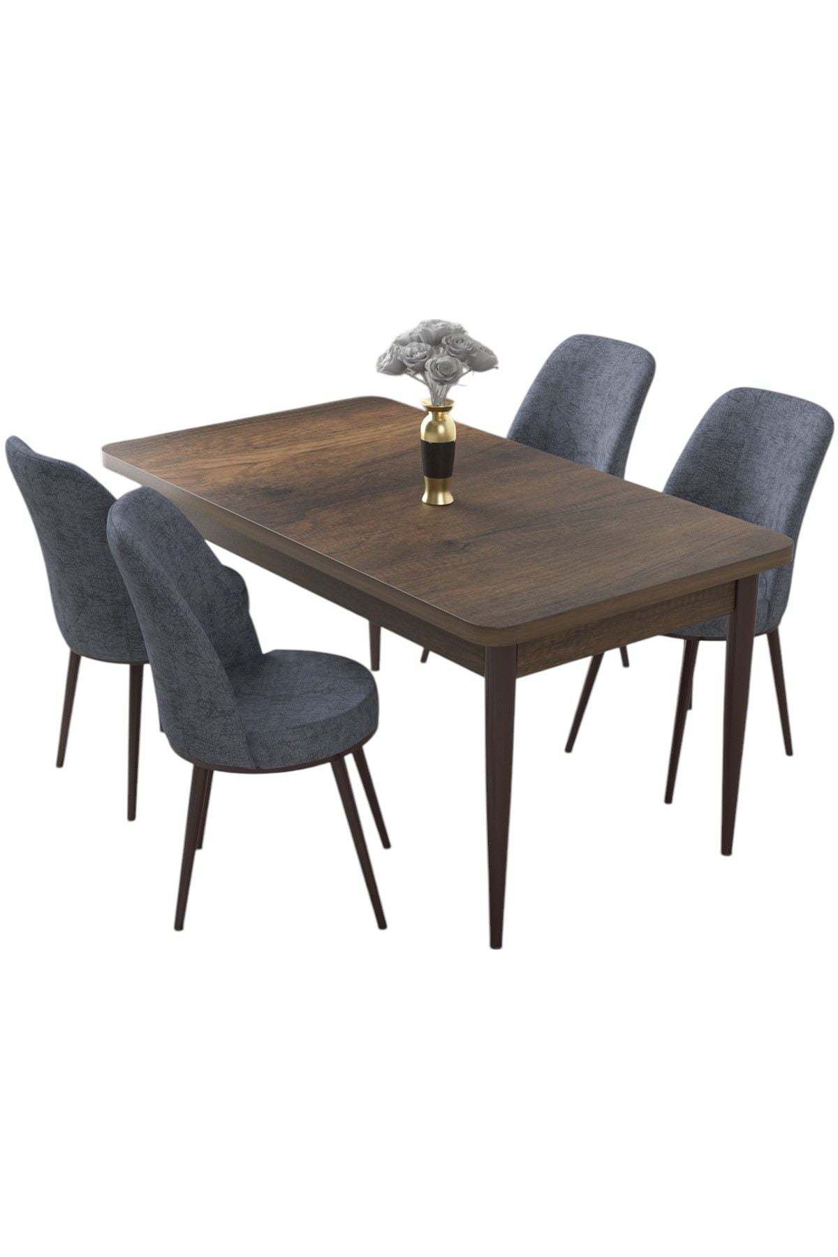 Conjunto de mesa de jantar e cadeiras (5 peças)-Nil-Barroco
Fumaça