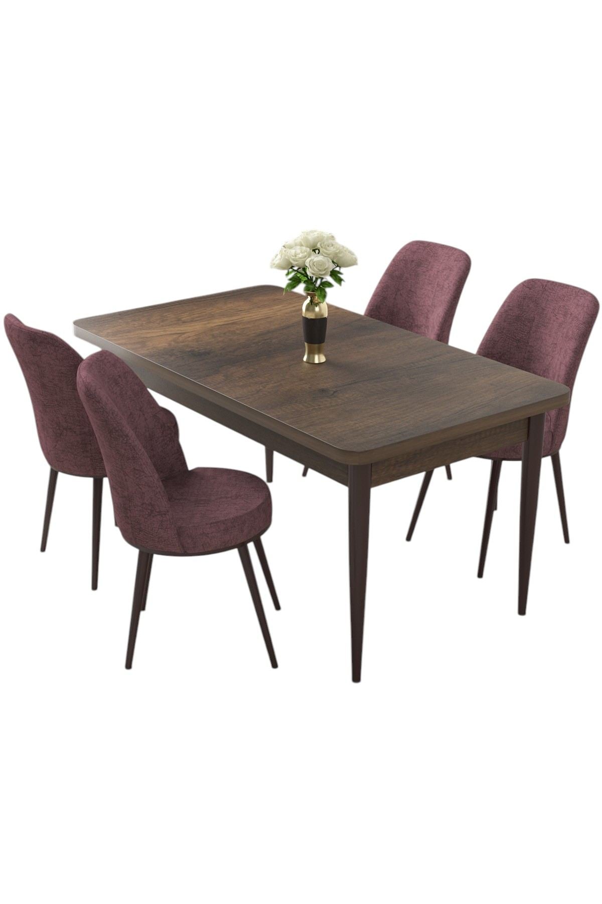 Conjunto de mesa de jantar e cadeiras (5 peças)-Nil-Barroco
Rosa Empoeirado