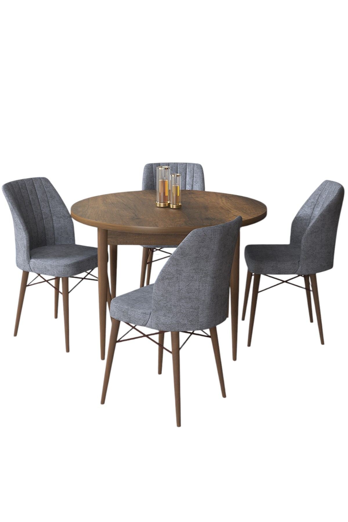 Conjunto de mesa de jantar e cadeiras (5 peças)-Rox-Barroco
Fumaça