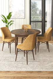 Conjunto de mesa de jantar e cadeiras (5 peças)-Rox-Barroco
Cappuccino