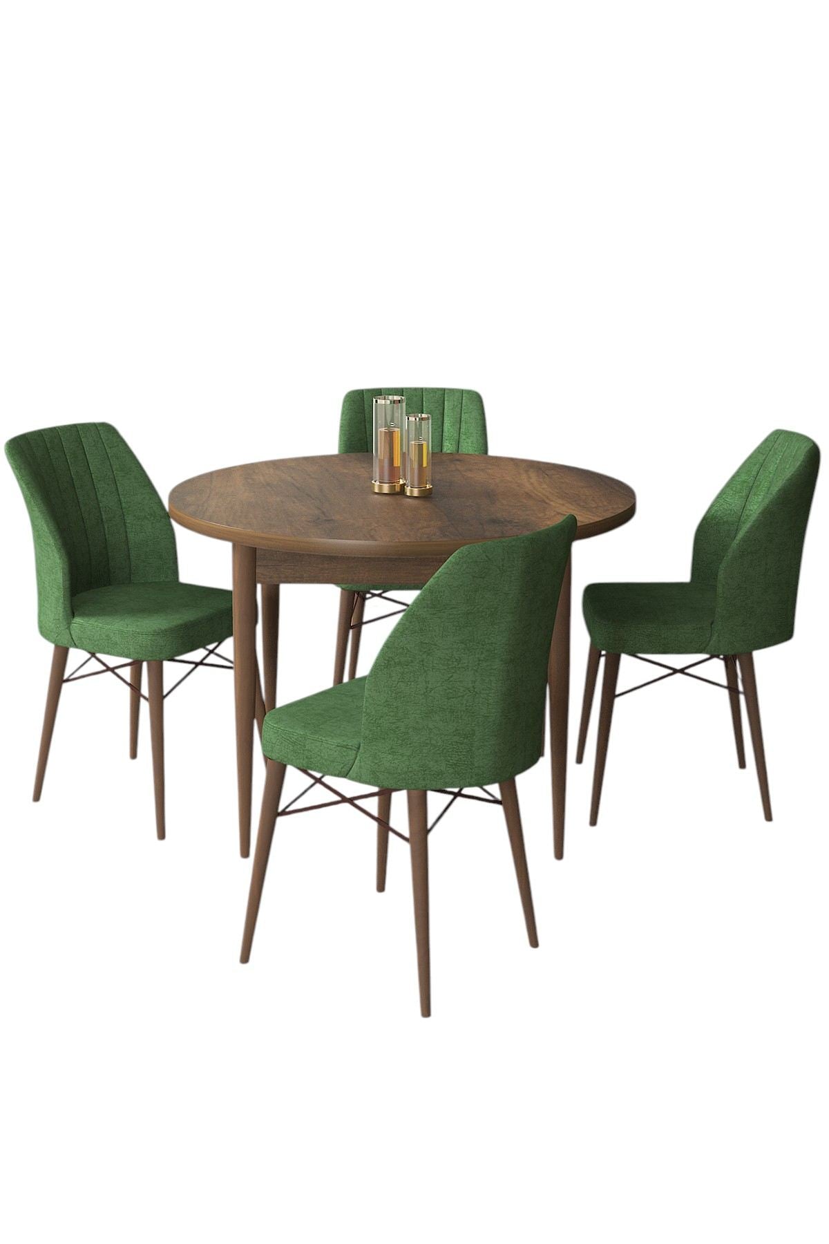 Conjunto de mesa de jantar e cadeiras (5 peças)-Rox-Barroco
Cáqui