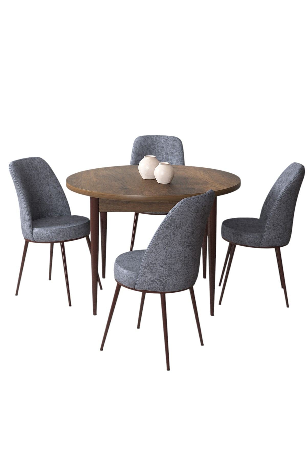 Conjunto de mesa de jantar e cadeiras (5 peças)-Tor-Barroco
Fumaça