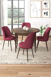 Conjunto de mesa de jantar e cadeiras (5 peças)-Tor-Barroco
Borgonha