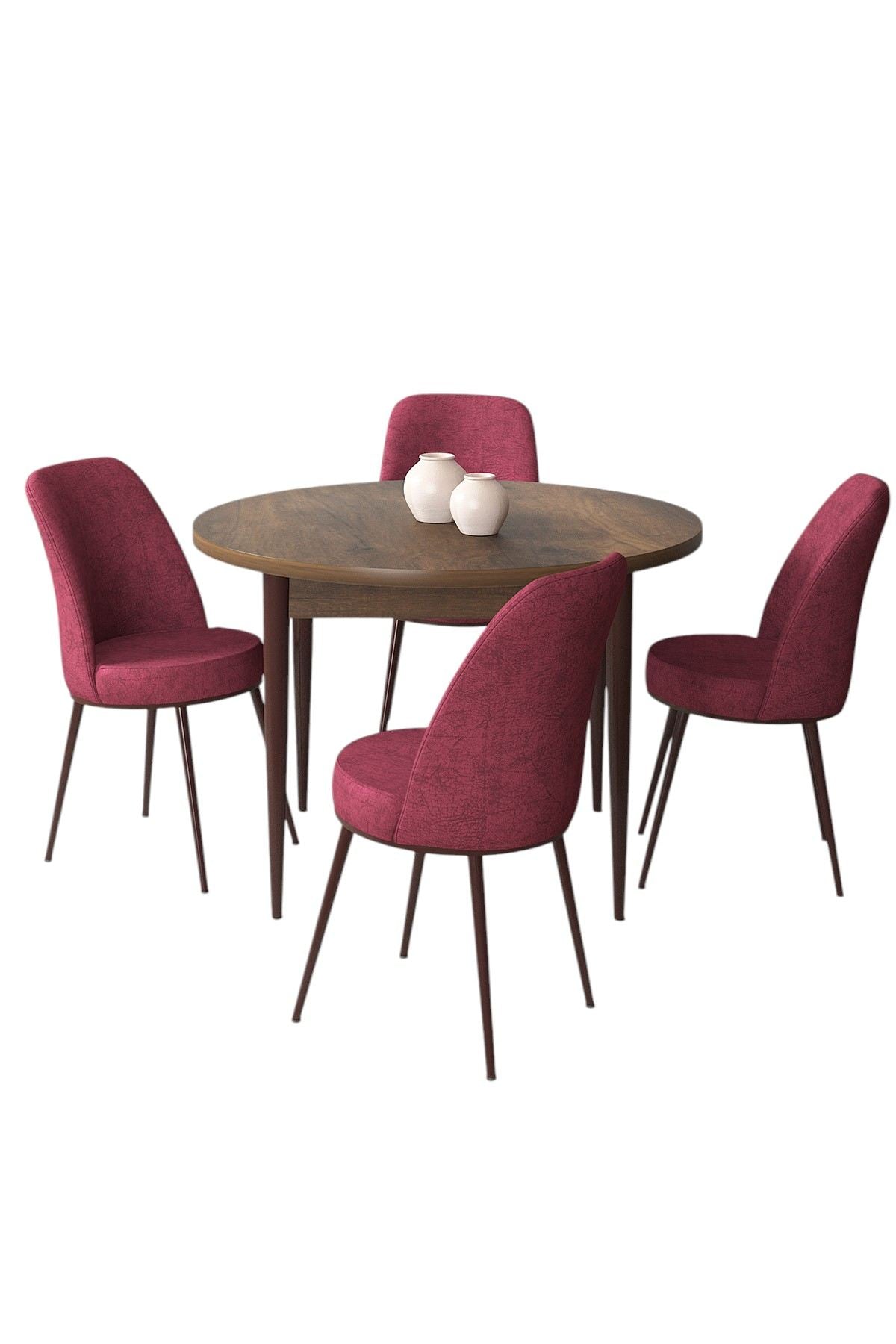 Conjunto de mesa de jantar e cadeiras (5 peças)-Tor-Barroco
Borgonha