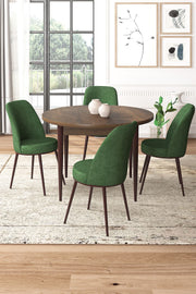 Conjunto de mesa de jantar e cadeiras (5 peças)-Tor-Barroco
Cáqui