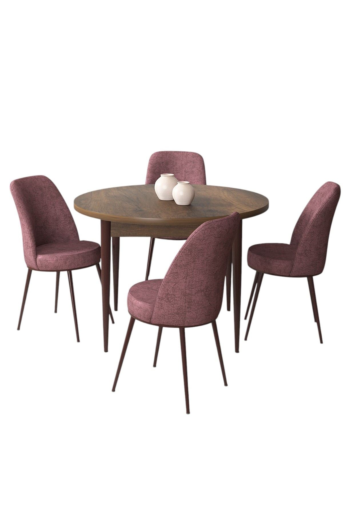 Conjunto de mesa de jantar e cadeiras (5 peças)-Tor-Barroco
Rosa Empoeirado