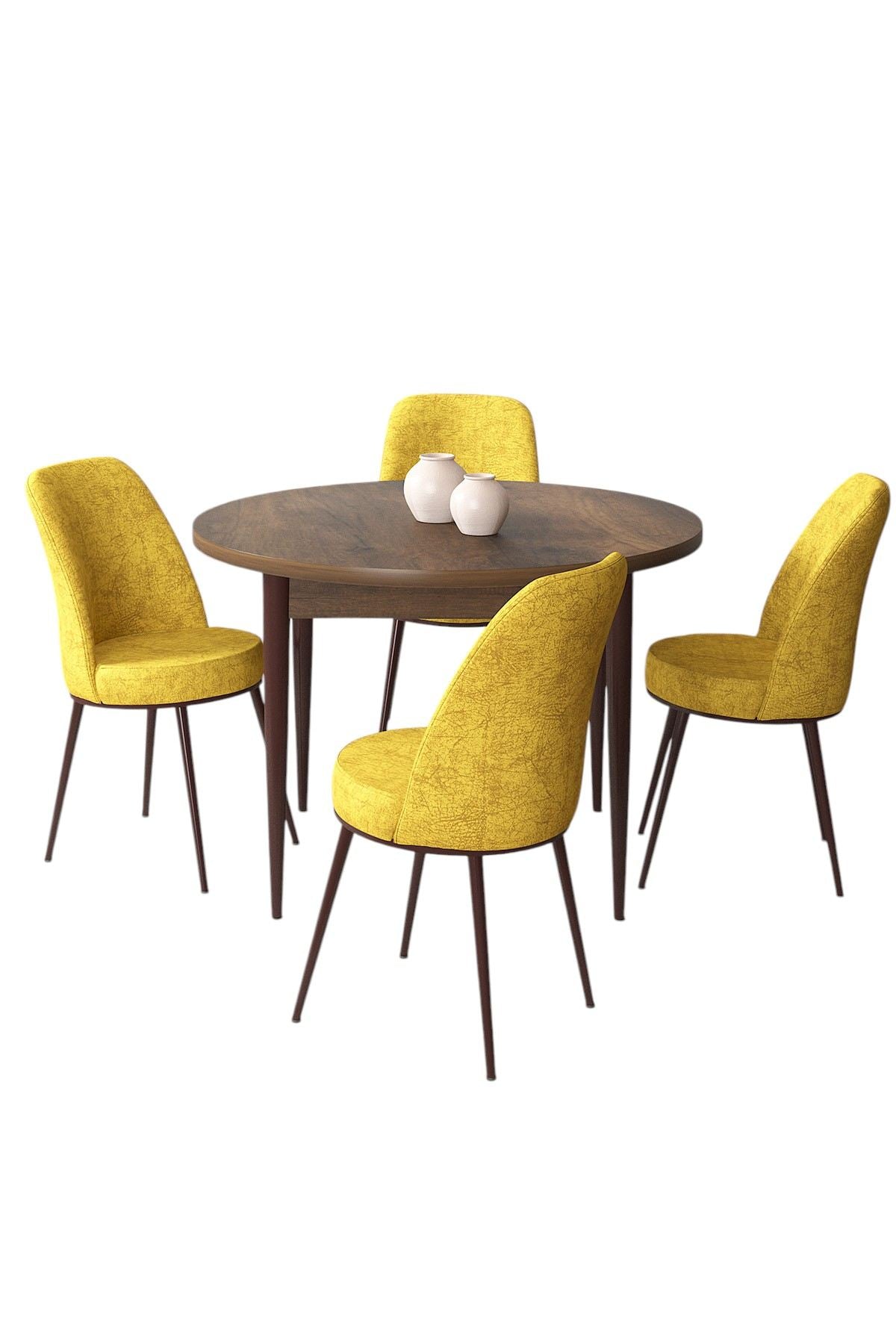 Conjunto de mesa de jantar e cadeiras (5 peças)-Tor-Barroco
Mostarda