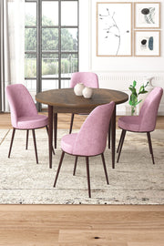 Conjunto de mesa de jantar e cadeiras (5 peças)-Tor-Barroco
Rosa