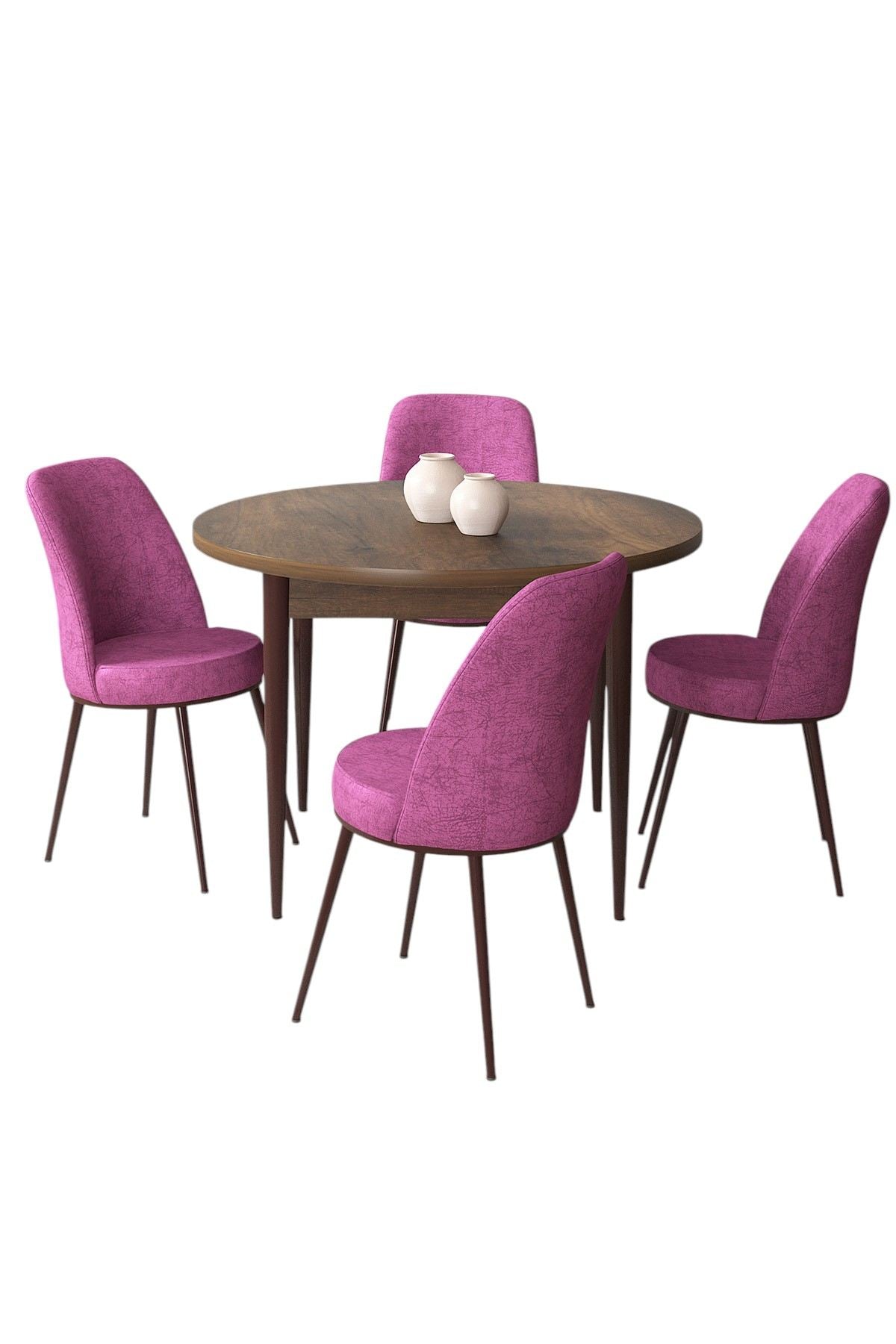 Conjunto de mesa de jantar e cadeiras (5 peças)-Tor-Barroco
Roxo