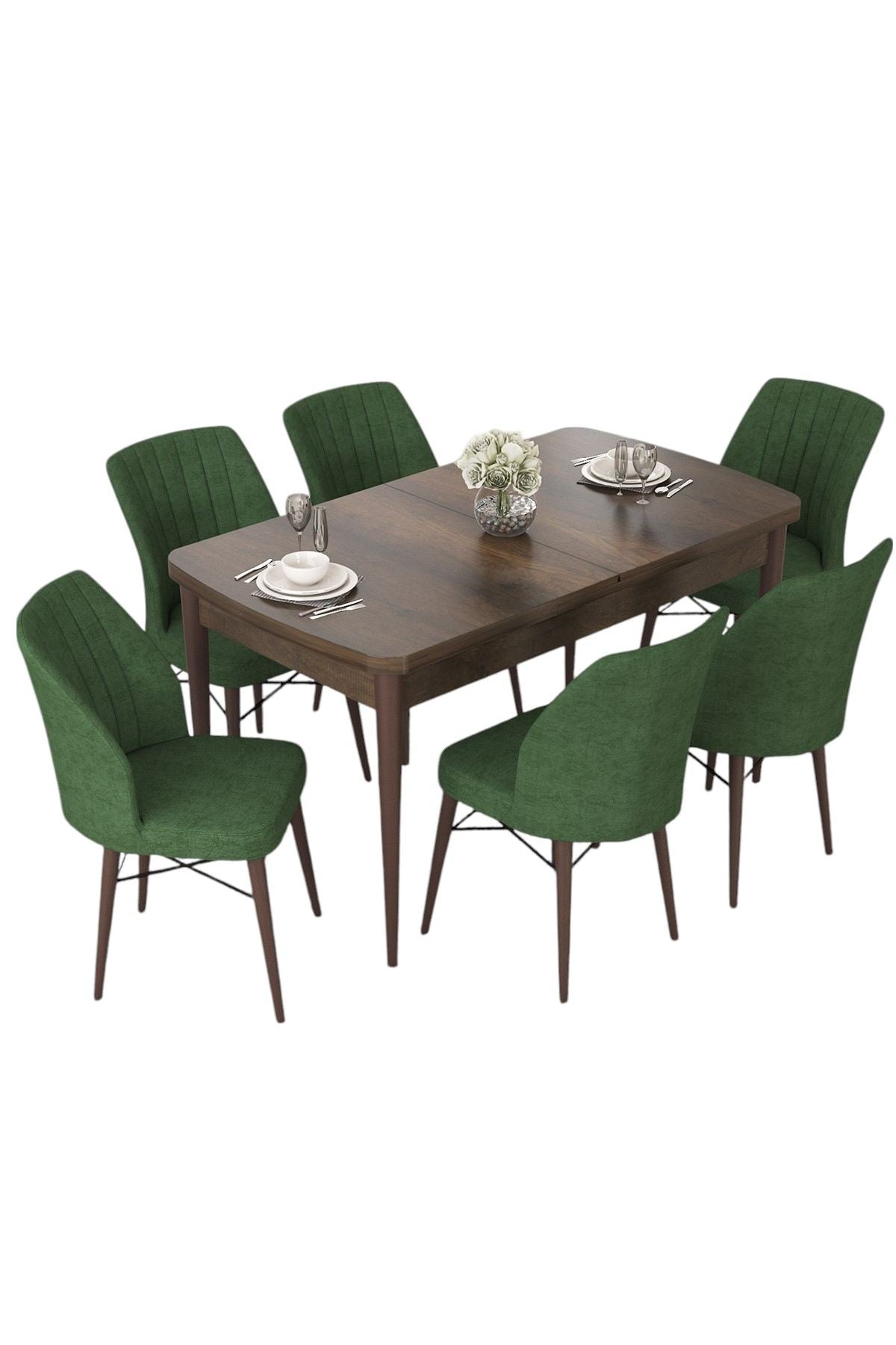 Conjunto de mesa de jantar extensível e cadeiras (7 peças)-Nef-Barroco
Cáqui
