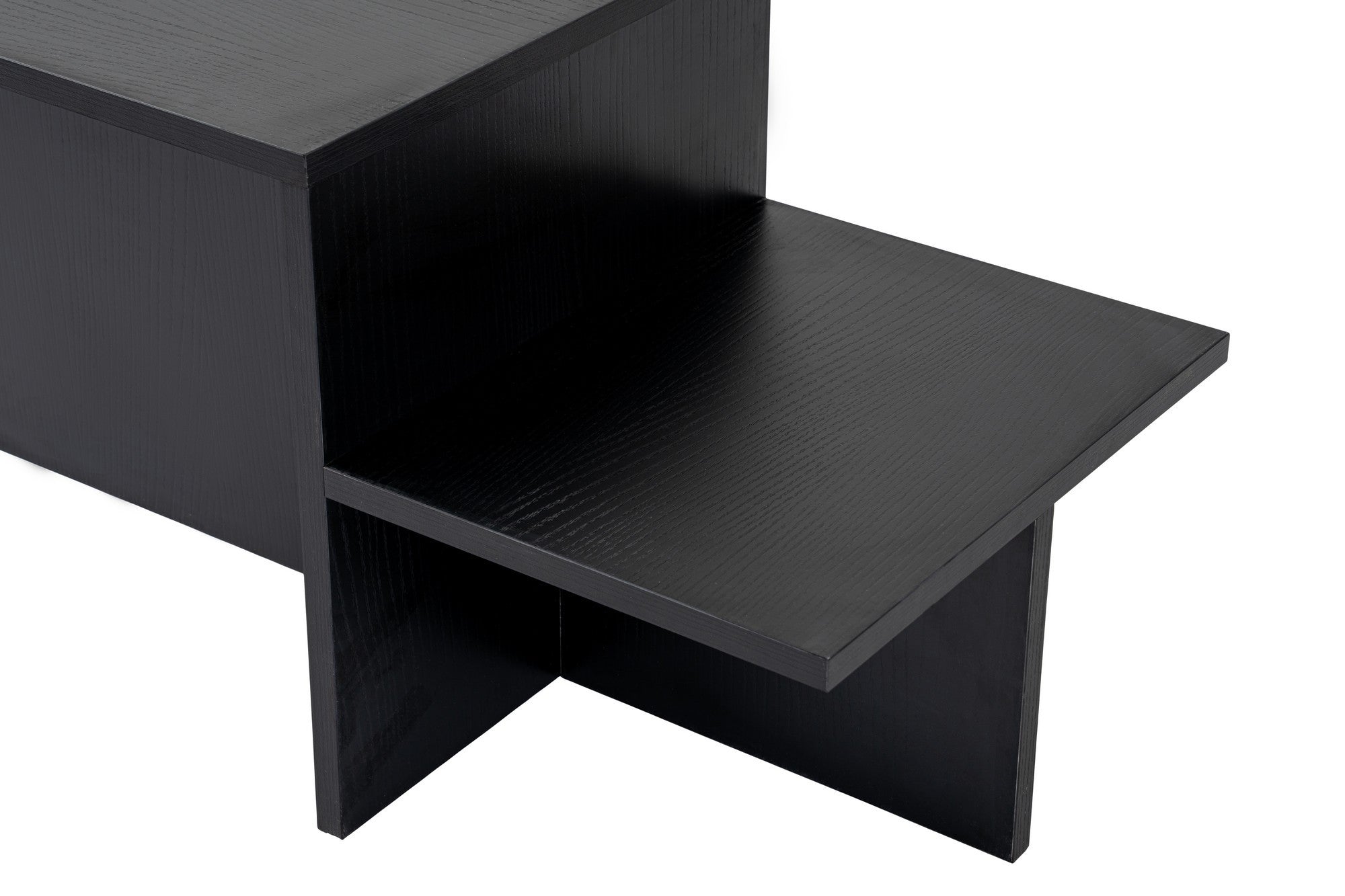 Mesa de Centro Preta Elegante, 80 x 40 x 40 cm | Painel de Partículas 100% Revestido em Melamina, 18 mm de Espessura | Design Moderno para Sala de Estar e Lounge