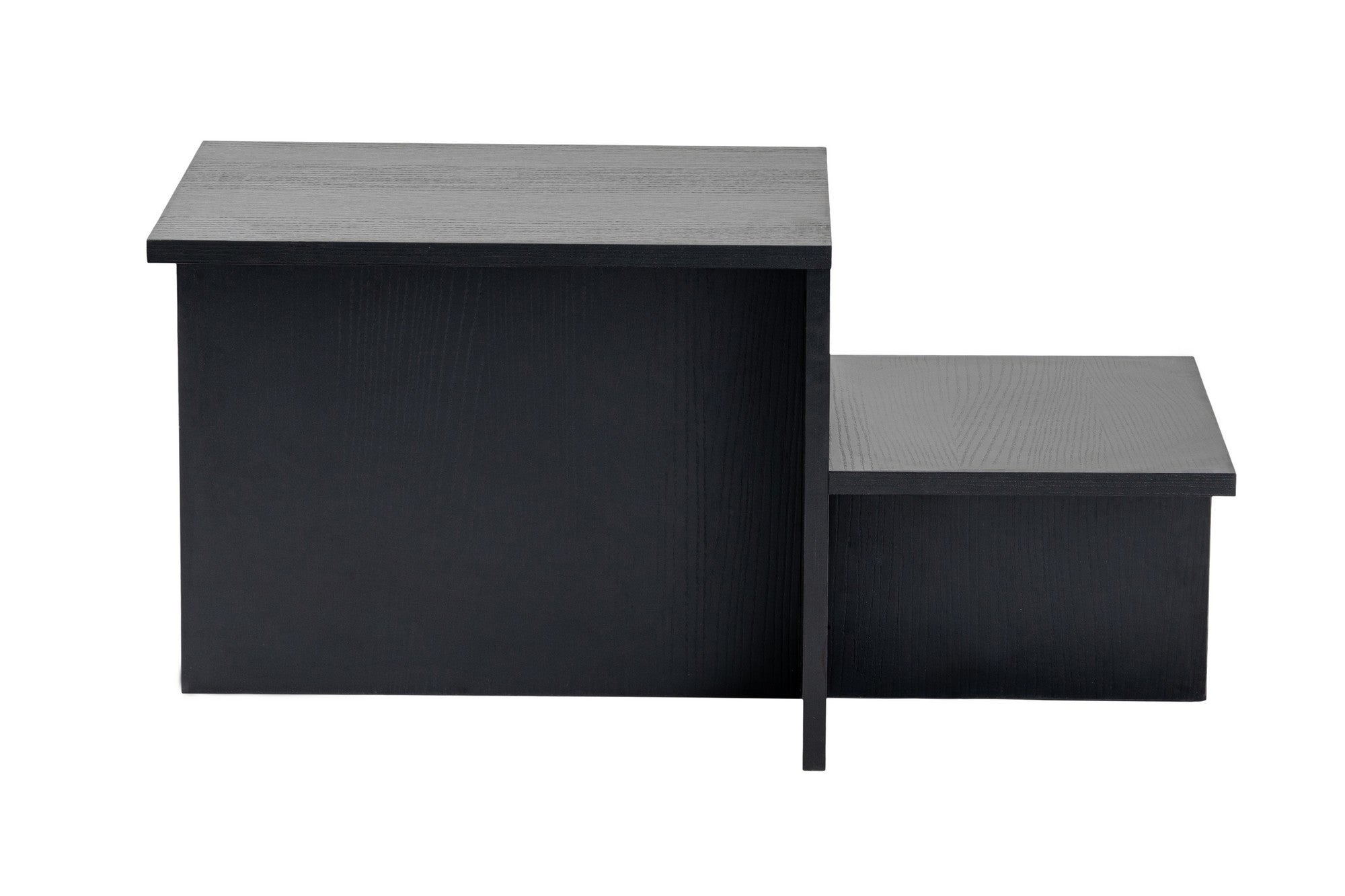 Mesa de Centro Preta Elegante, 80 x 40 x 40 cm | Painel de Partículas 100% Revestido em Melamina, 18 mm de Espessura | Design Moderno para Sala de Estar e Lounge