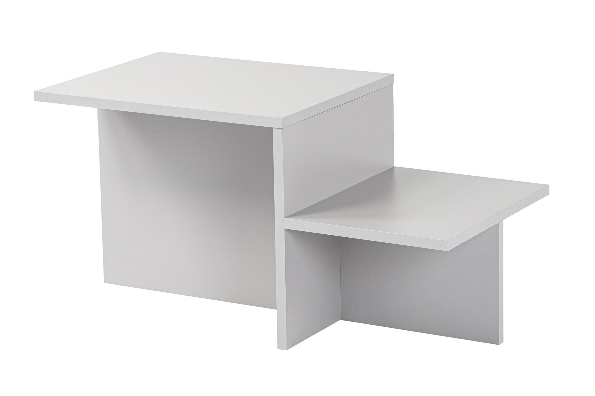 Mesa de Centro Cinza Elegante, 80 x 40 x 40 cm | Painel de Partículas 100% Revestido em Melamina, 18 mm de Espessura | Perfeita para Salas de Estar Modernas e Espaços Aconchegantes