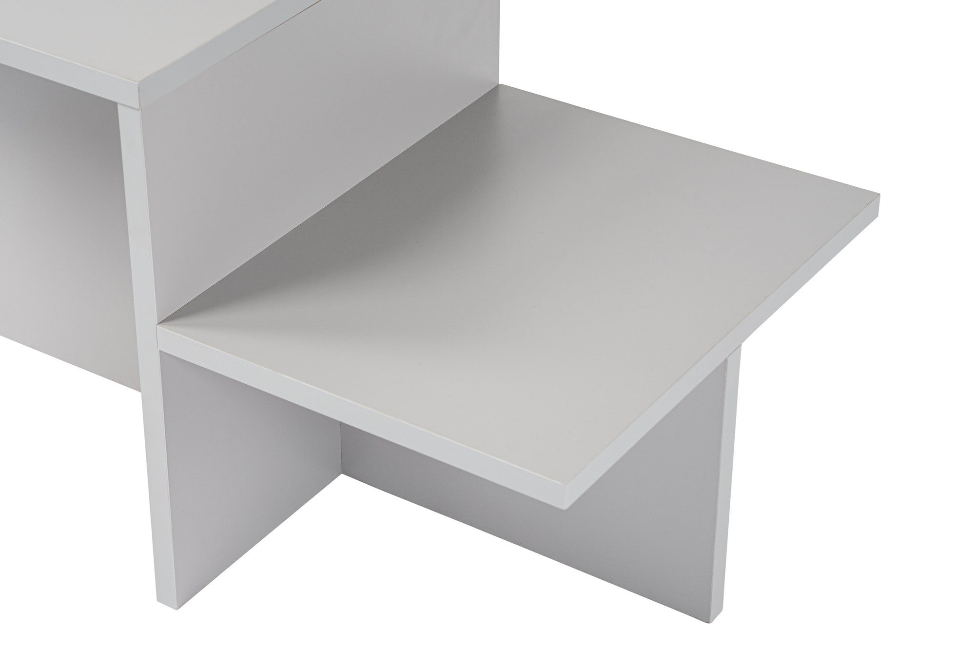 Mesa de Centro Cinza Elegante, 80 x 40 x 40 cm | Painel de Partículas 100% Revestido em Melamina, 18 mm de Espessura | Perfeita para Salas de Estar Modernas e Espaços Aconchegantes
