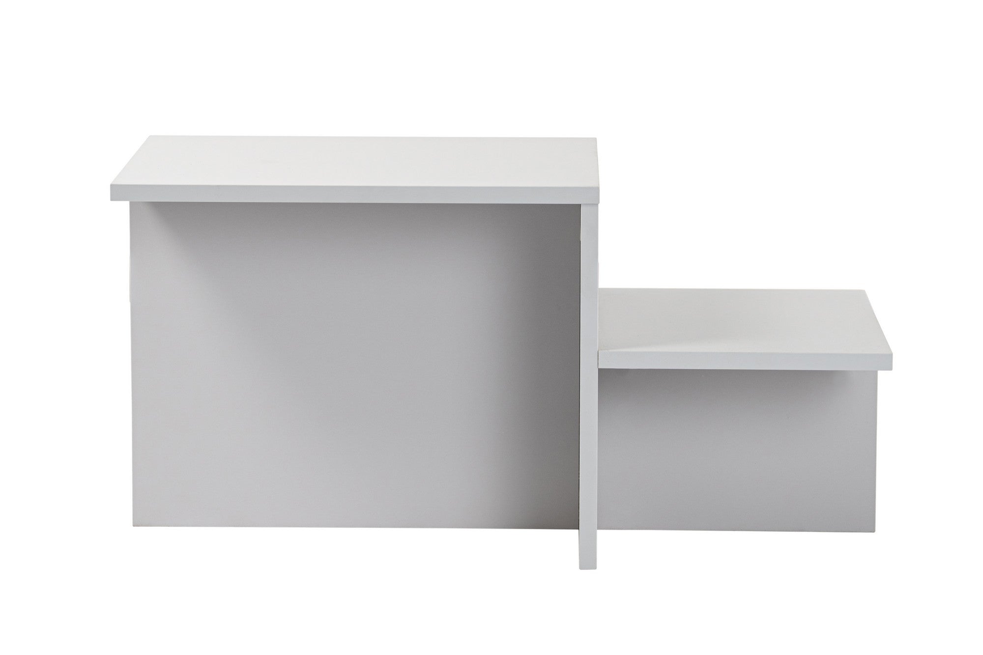 Mesa de Centro Cinza Elegante, 80 x 40 x 40 cm | Painel de Partículas 100% Revestido em Melamina, 18 mm de Espessura | Perfeita para Salas de Estar Modernas e Espaços Aconchegantes