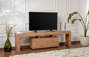 Suporte de TV elegante, pinho atlântico, 180 x 50 x 31,3 cm | Painel de partículas 100% revestido de melamina, 18 mm de espessura | Perfeito para salas de estar e espaços de entretenimento modernos