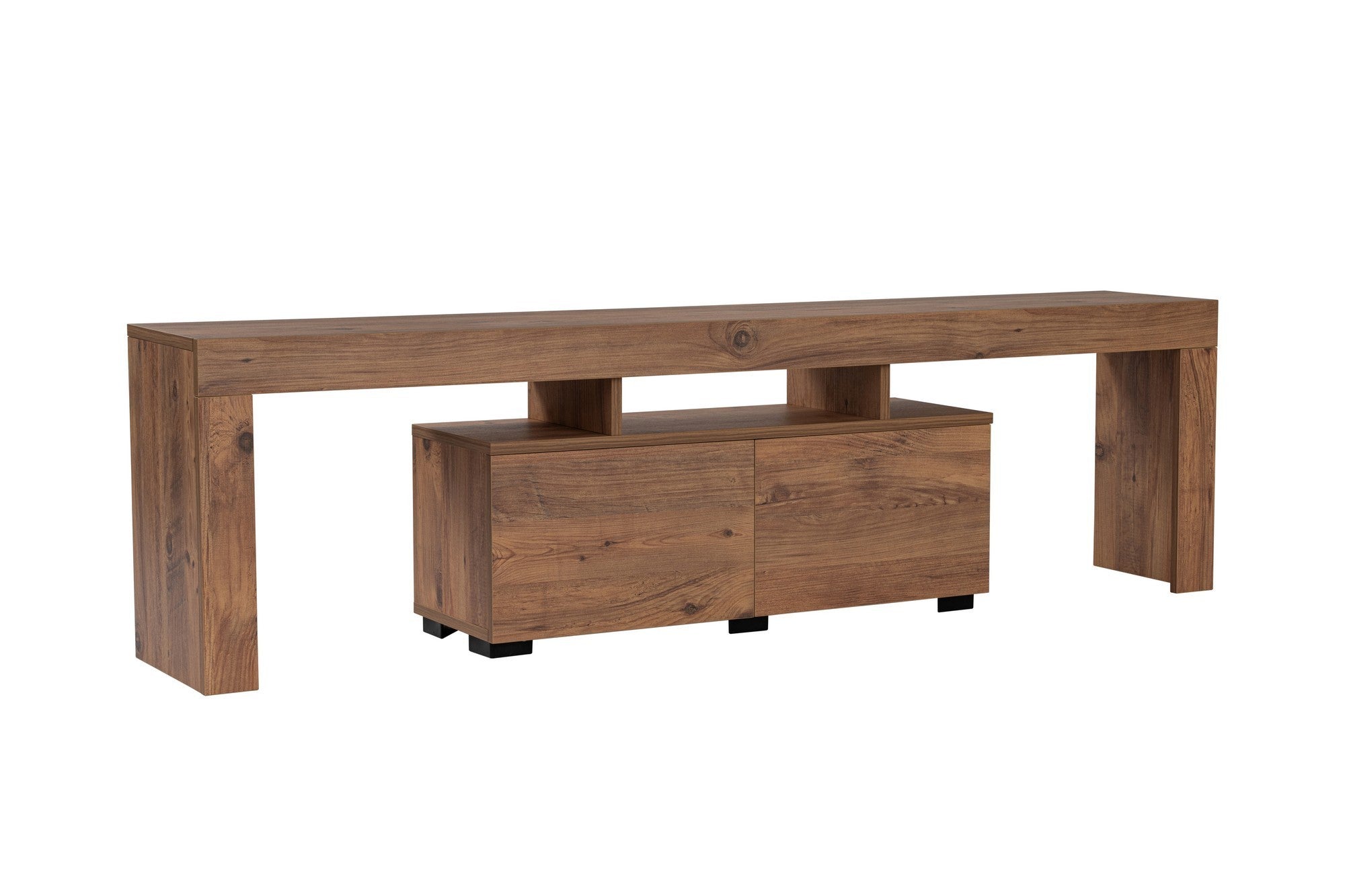 Suporte de TV elegante, pinho atlântico, 180 x 50 x 31,3 cm | Painel de partículas 100% revestido de melamina, 18 mm de espessura | Perfeito para salas de estar e espaços de entretenimento modernos