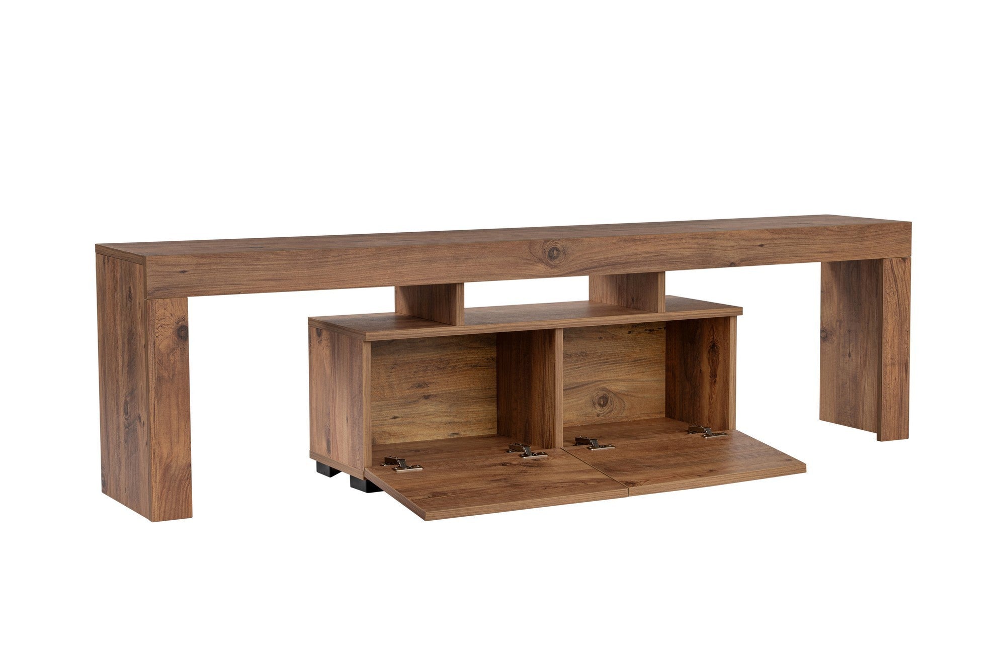 Suporte de TV elegante, pinho atlântico, 180 x 50 x 31,3 cm | Painel de partículas 100% revestido de melamina, 18 mm de espessura | Perfeito para salas de estar e espaços de entretenimento modernos
