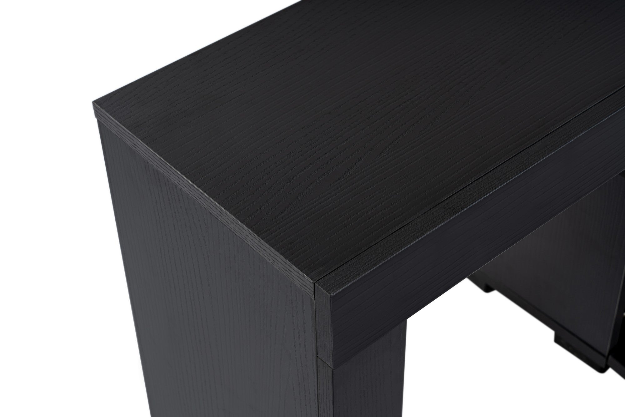 Suporte de TV elegante, preto, 180 cm de largura, 50 cm de altura, 31,3 cm de profundidade | Painel de partículas 100% revestido de melamina, 18 mm de espessura | Perfeito para salas de estar modernas