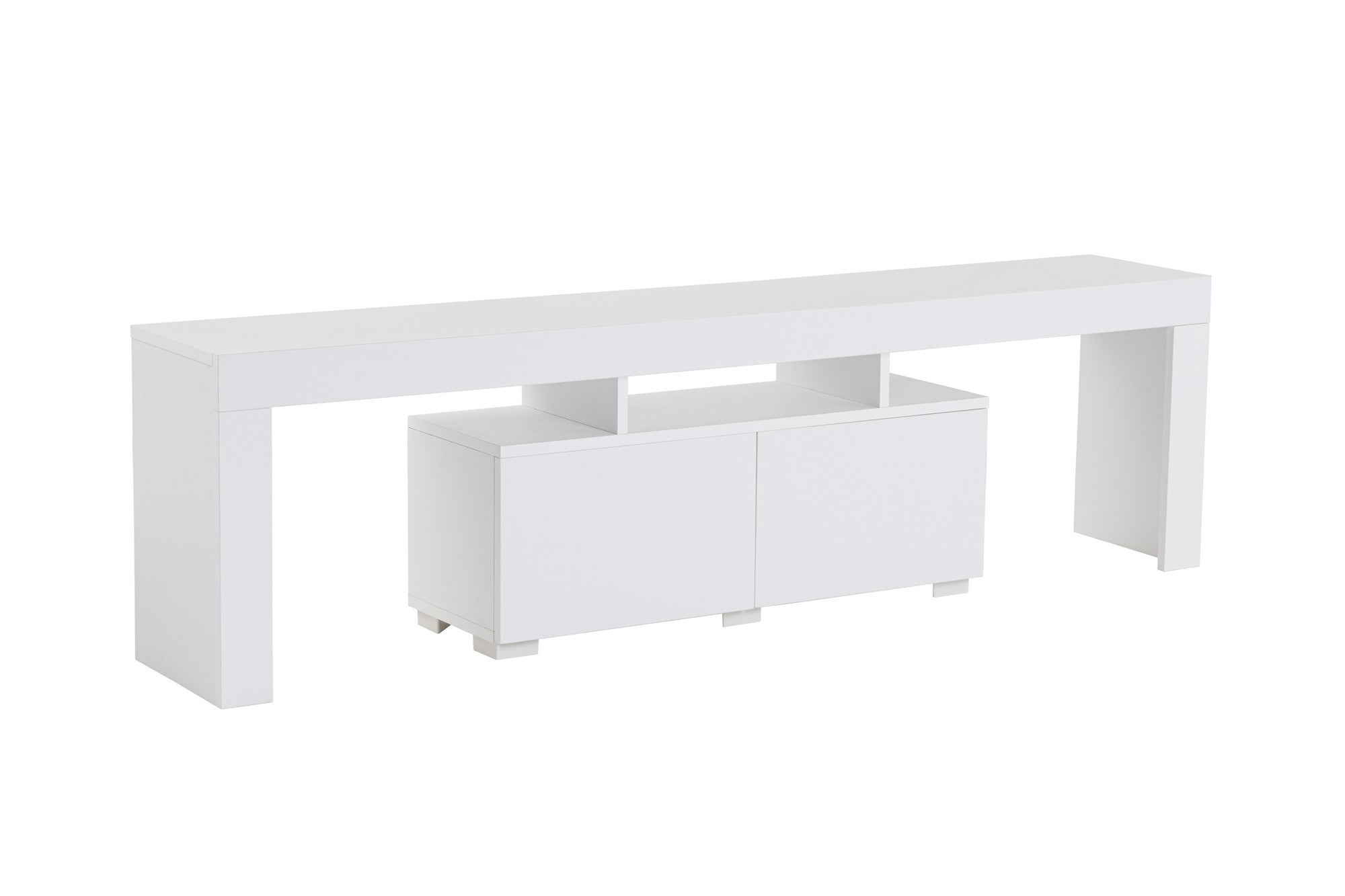 Suporte de TV elegante, branco natural, 180 x 50 x 31,3 cm | Painel de partículas 100% revestido em melamina, 18 mm de espessura | Elegante e funcional para salas de estar modernas