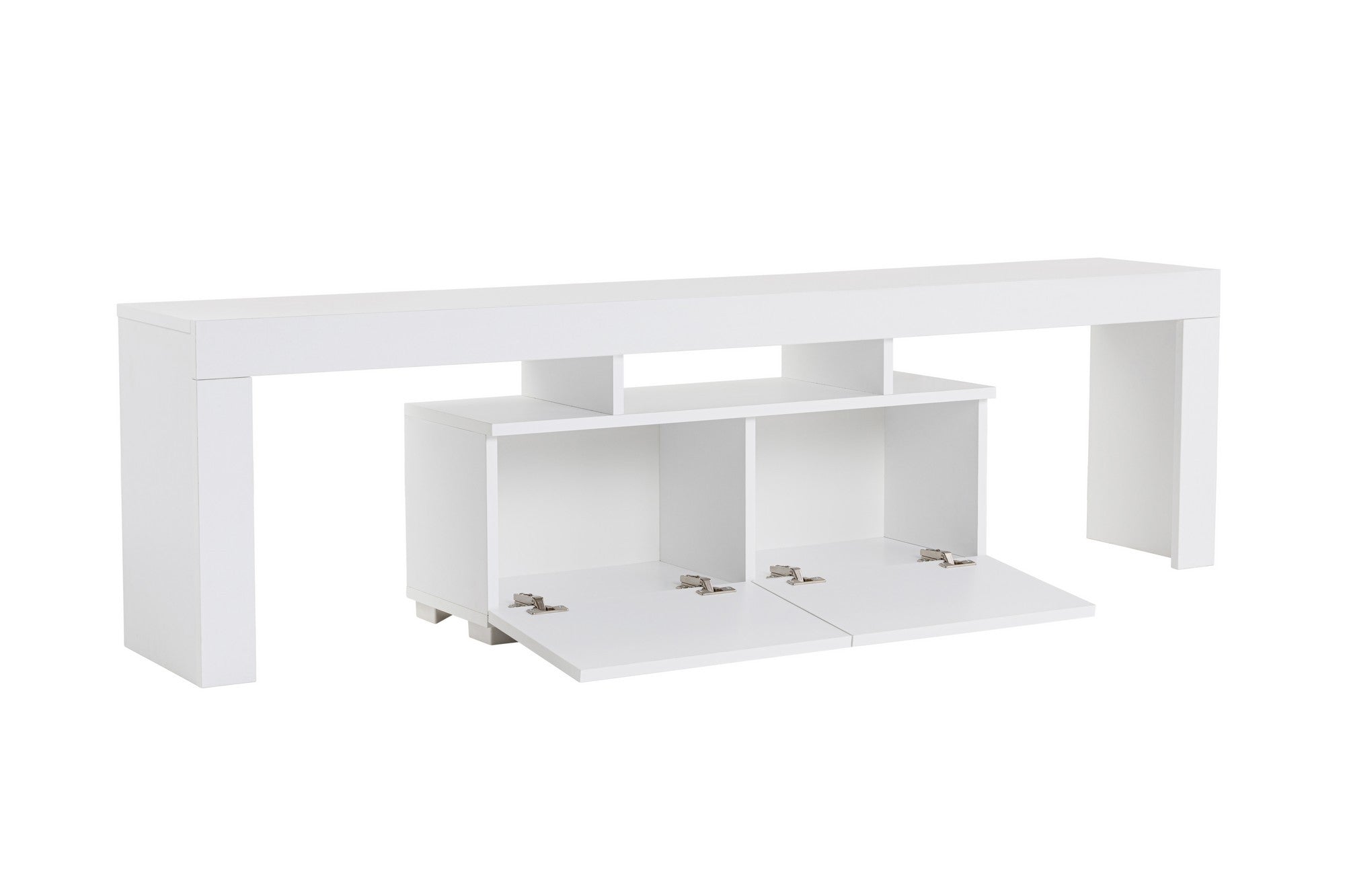 Suporte de TV elegante, branco natural, 180 x 50 x 31,3 cm | Painel de partículas 100% revestido em melamina, 18 mm de espessura | Elegante e funcional para salas de estar modernas