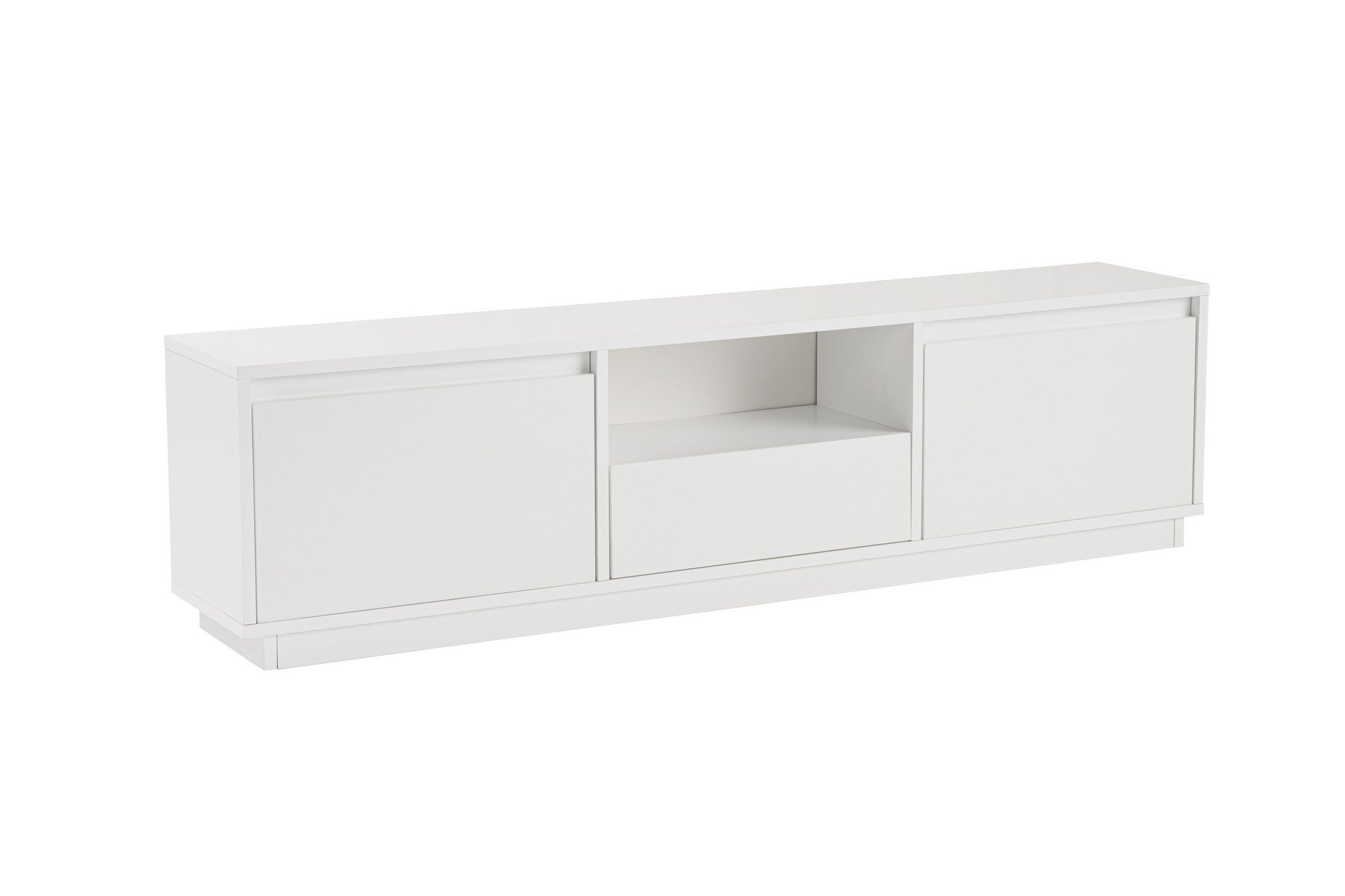 Suporte de TV elegante, branco natural, 160 x 42 x 29,5 cm | Painel de partículas 100% revestido de melamina, 18 mm de espessura | Perfeito para salas de estar e espaços de entretenimento modernos