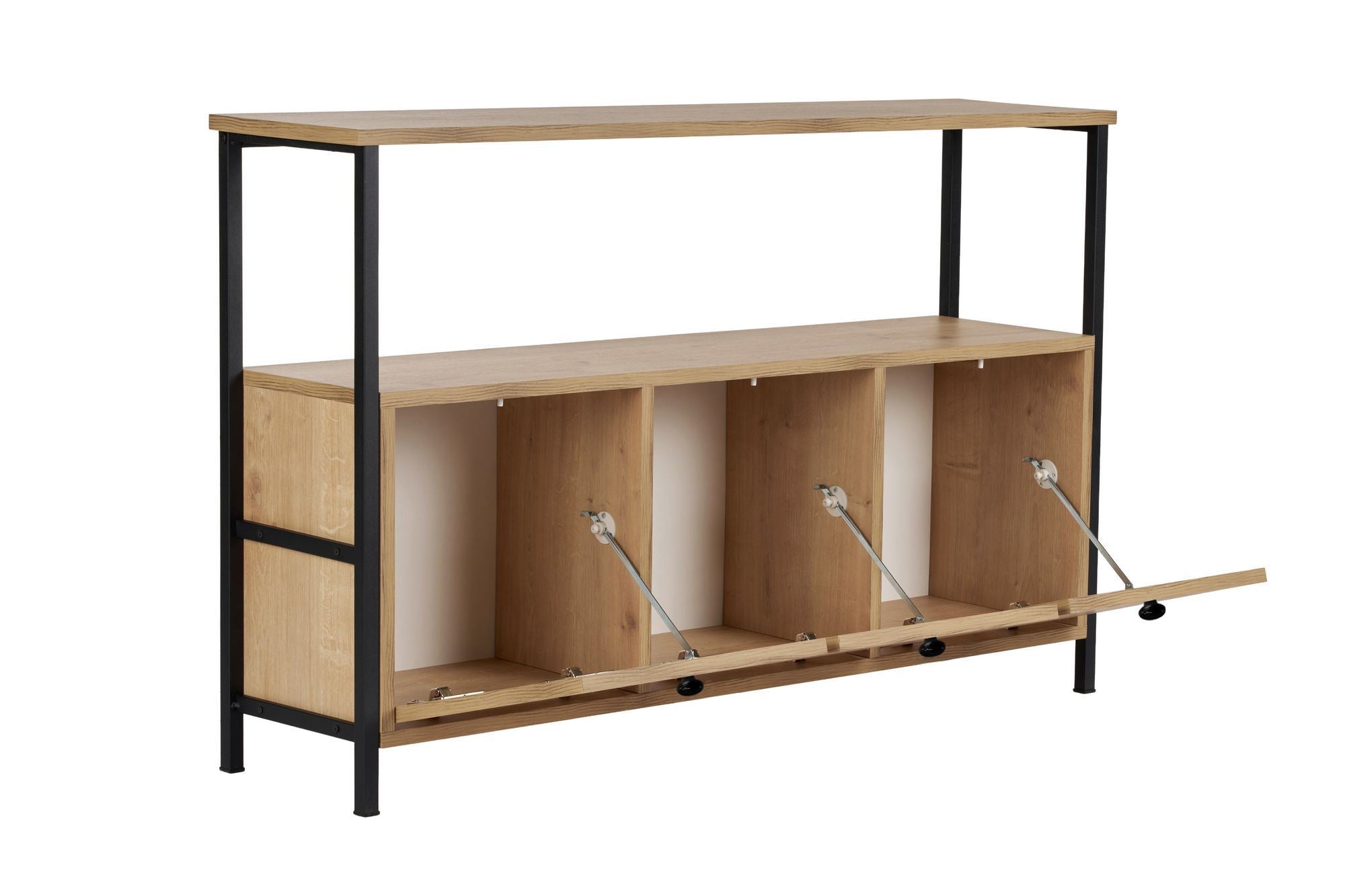 Aparador Solace - Carvalho e Preto - Design Moderno com 133cm