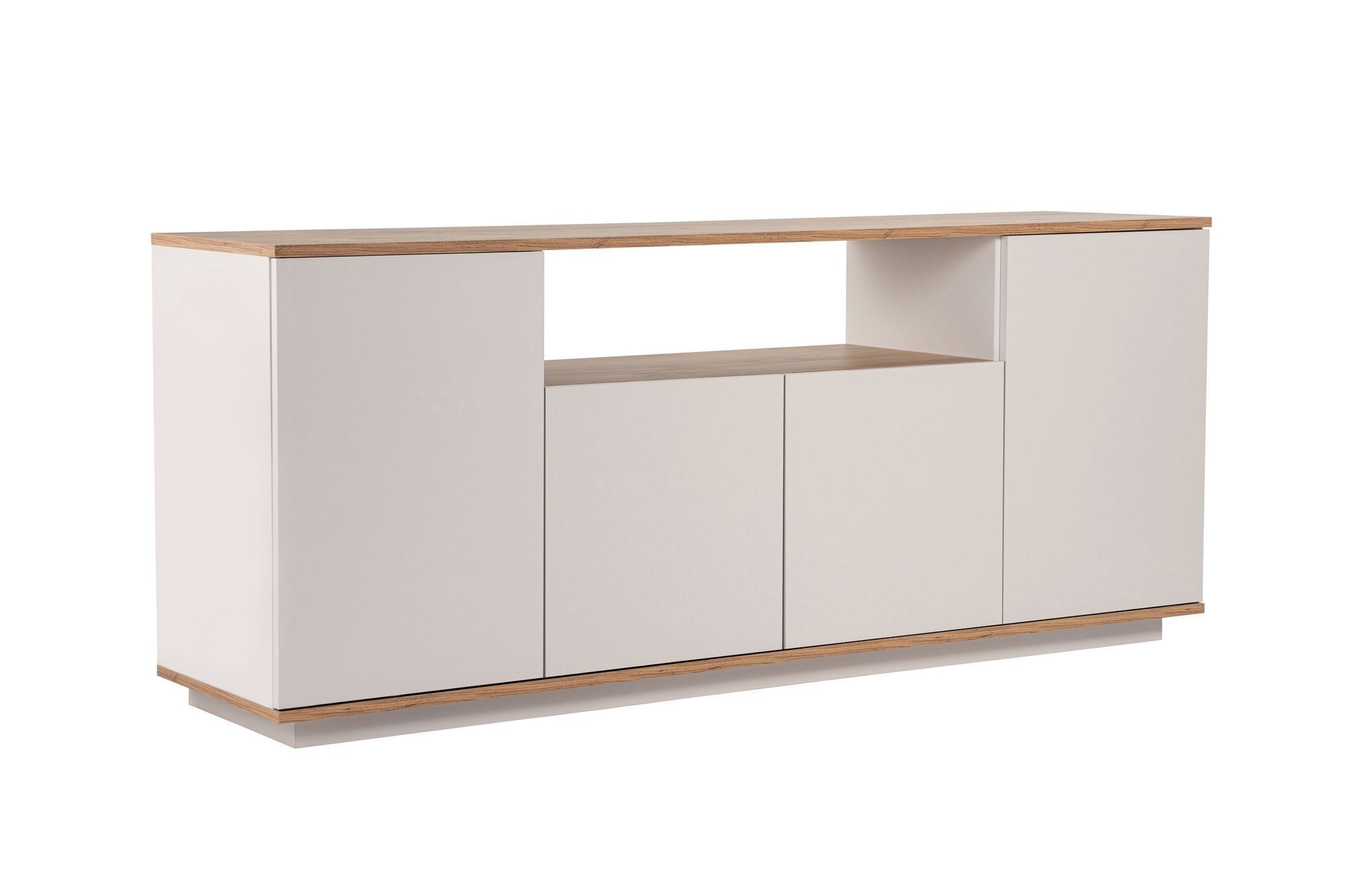 Aparador Elegante, Caxemira e Pinho Atlântico, 180 x 75 x 44,5 cm | Painel de Partículas 100% Revestido com Melamina, 18 mm de Espessura | Perfeito para Espaços Modernos