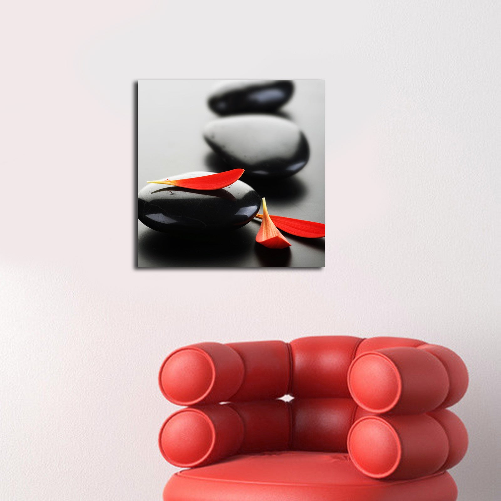 Quadro Decorativo em Tela Suede 100% 45x45 cm Multicolor com Moldura de Madeira 3 cm – 4545K-3