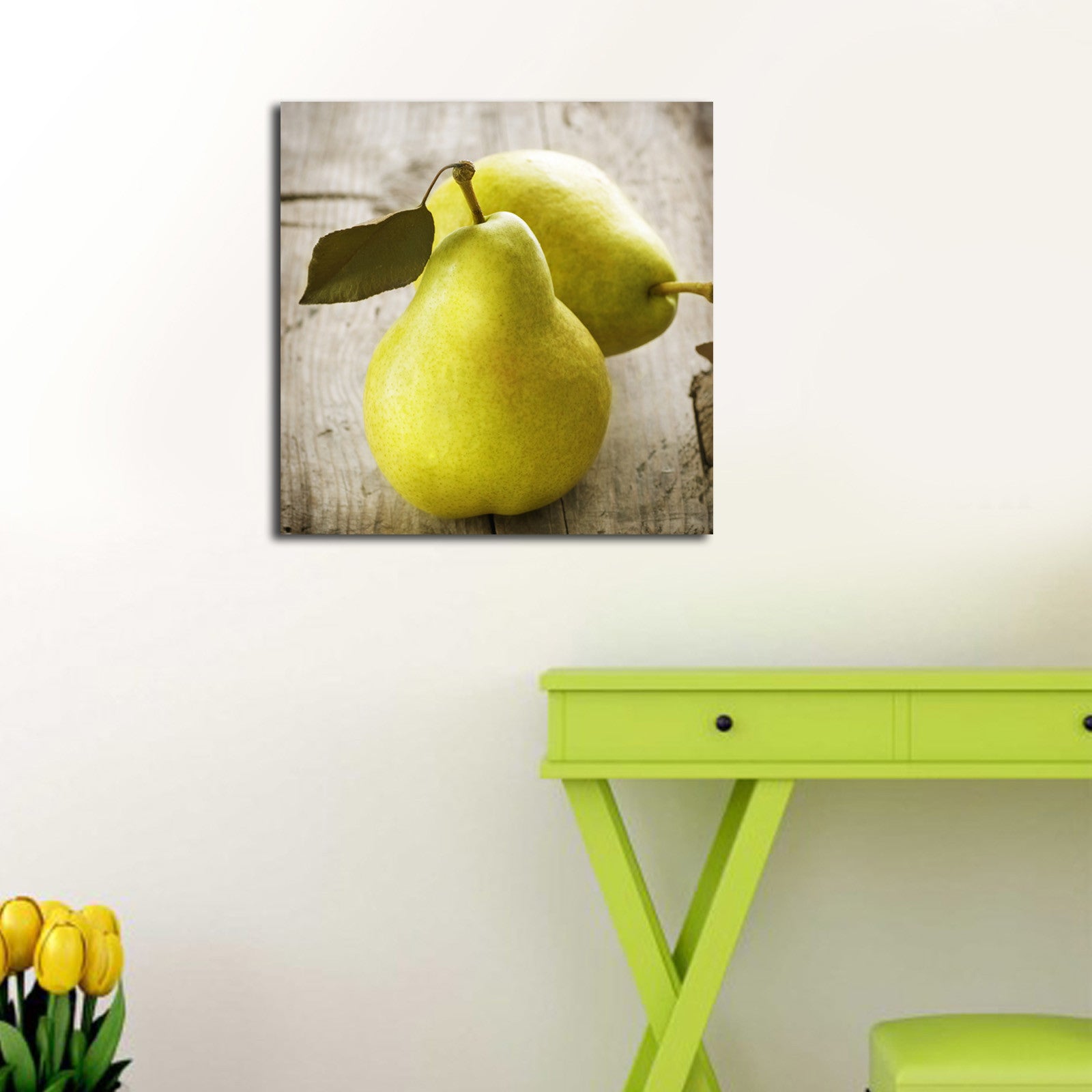 Quadro Decorativo em Tela Suede 100% 45x45 cm Multicolor com Moldura 100% Madeira (3 cm) – 4545K-4 (242BNZ1204)