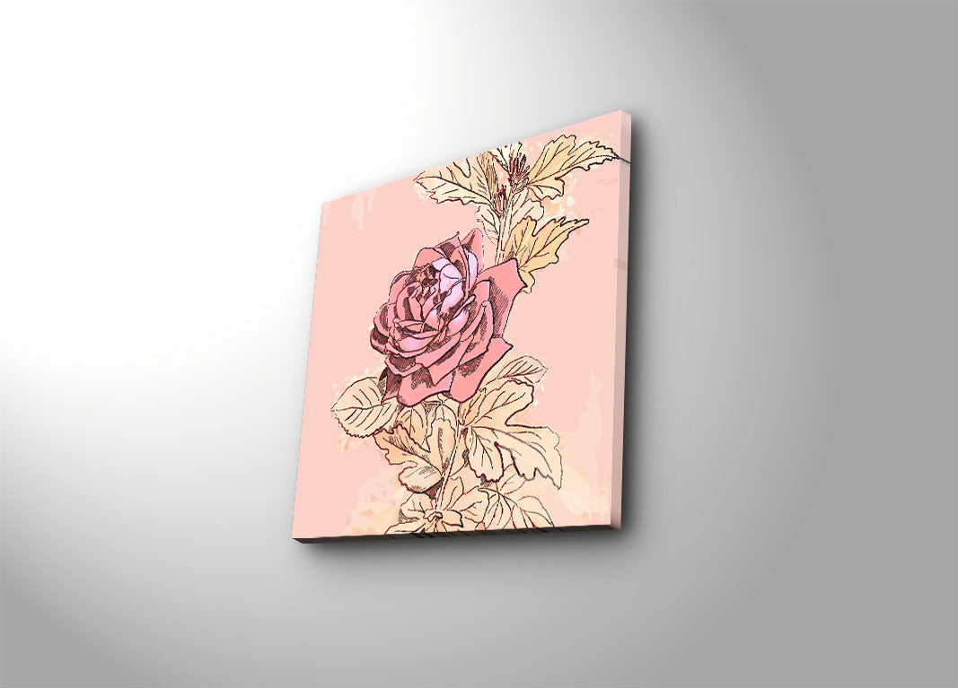 Tela Decorativa Multicolor 45 x 45 cm em Suede 100% com Moldura de Madeira 3 cm – 4545K-5 (242BNZ1205)